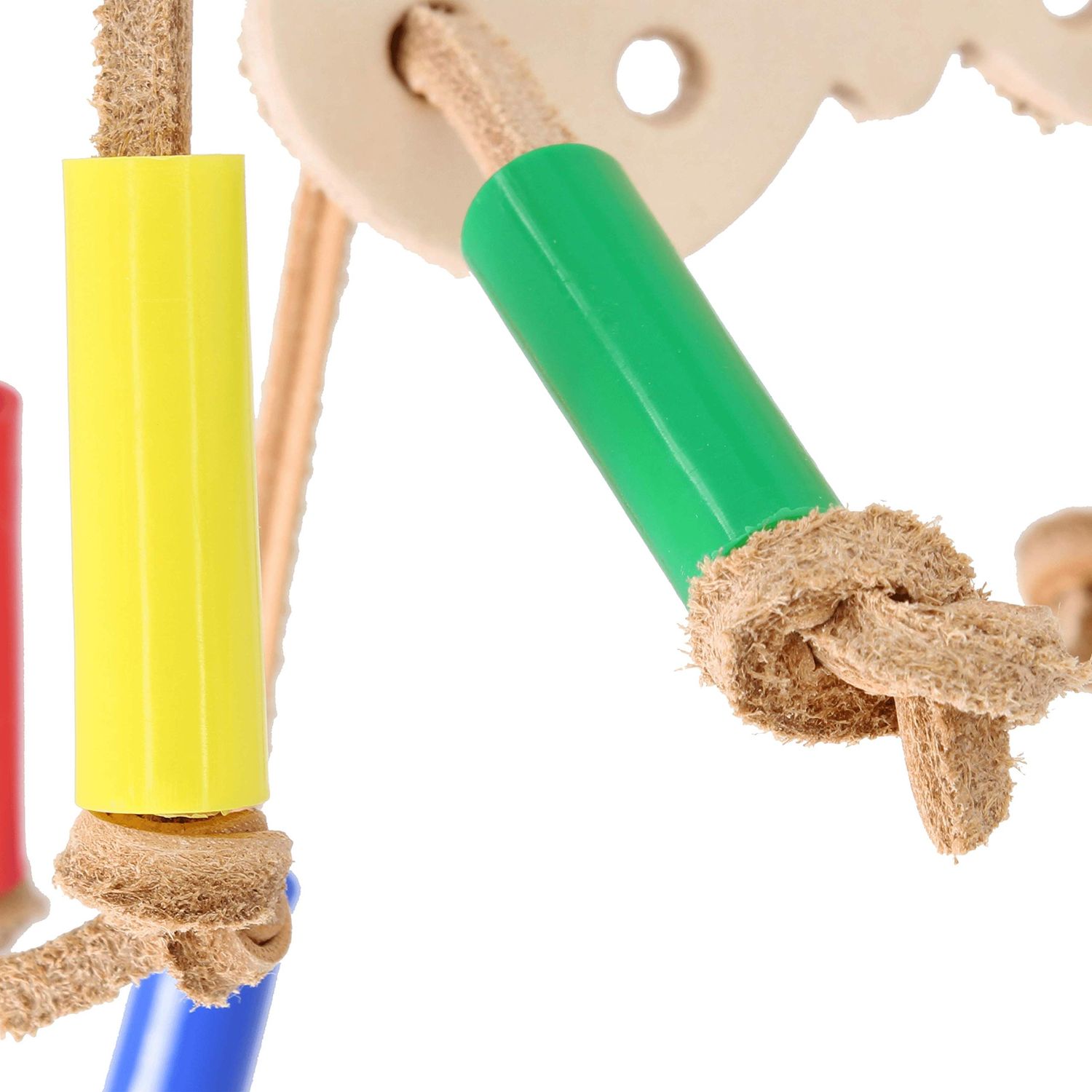 Bonka Bird Toys 985 Butteryfly Beauty Natural Leather Chewing Colorful Parakeet Parrotlet Budgie Cockatiel