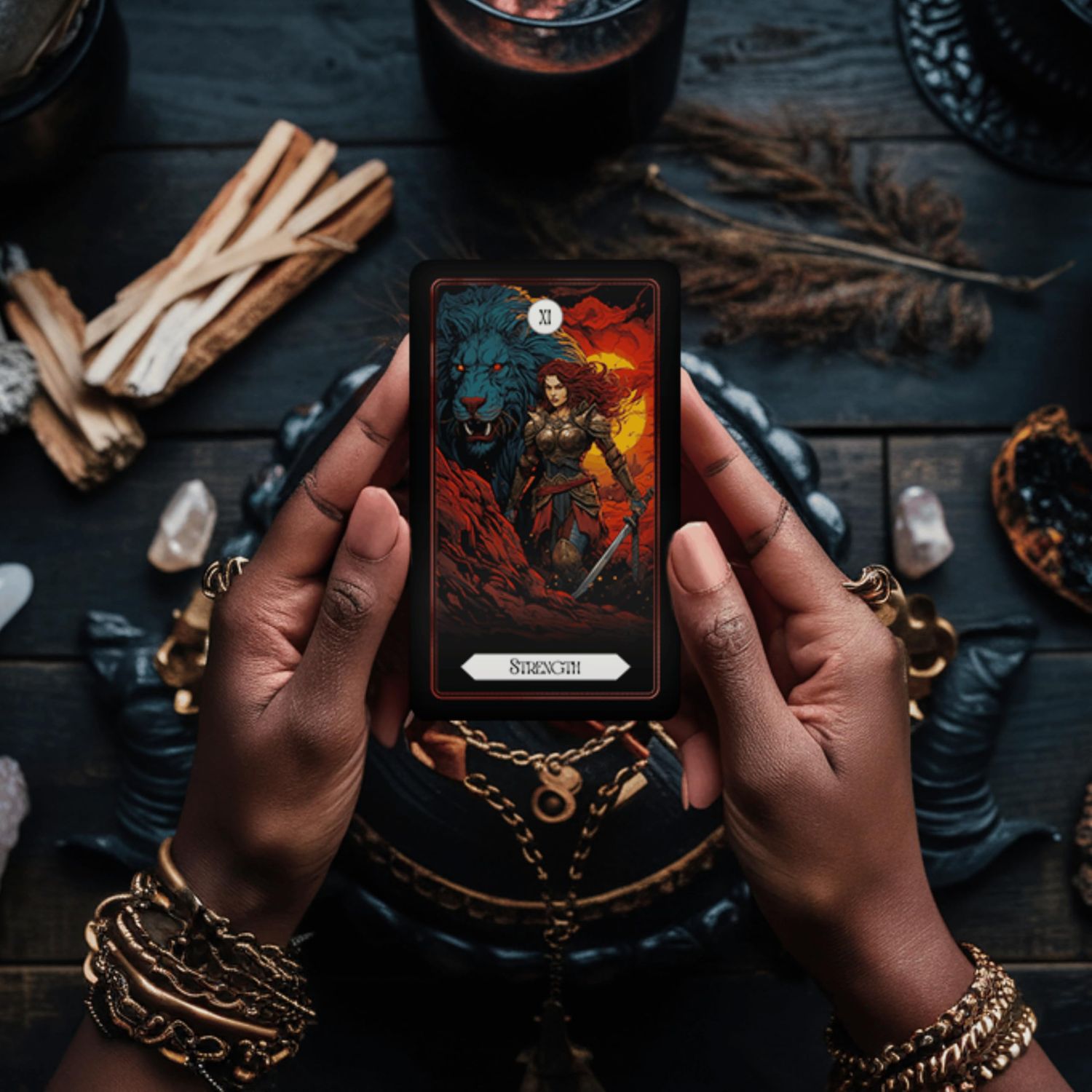 Earth Moon Magick - Tarot of The Shadow Realm - 78 + 2 Extra Cards, Guidebook with Keywords, Tarot Oracle Cards Set, Ideal for Shadow Work, Perfect for Beginners & Advanced Readers
