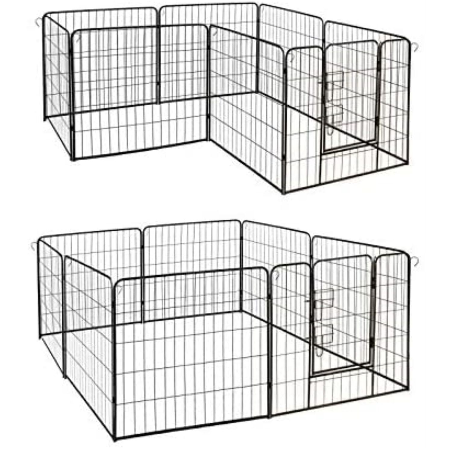 ALEKO Folding Pet Playpen 16 Panel Dog Kennel Exercise Cage Fence 32X32 In