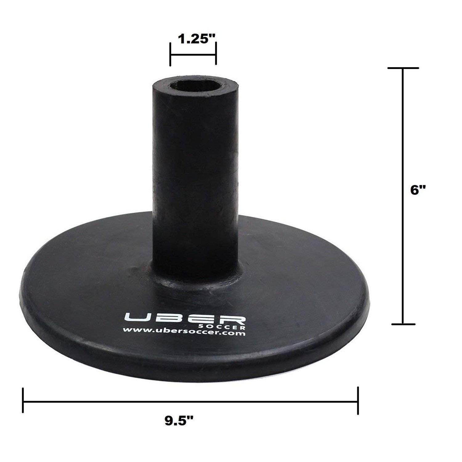 Uber Soccer Weighted Bases for Agility Poles Training Set - Rubber - Set of 12