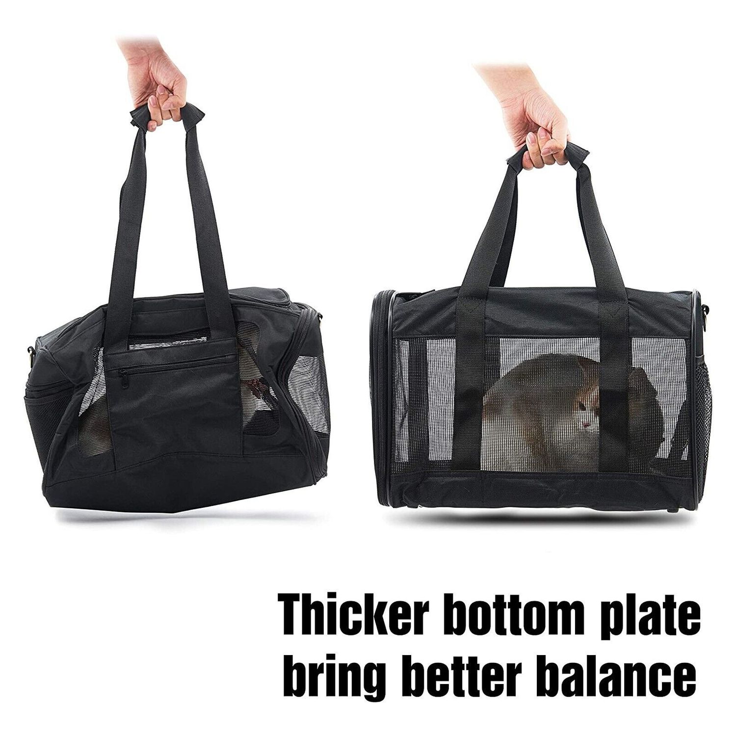 Pet Dog Cat Carrier Bag Soft Sided Collapsible Travel Case Airline Approved