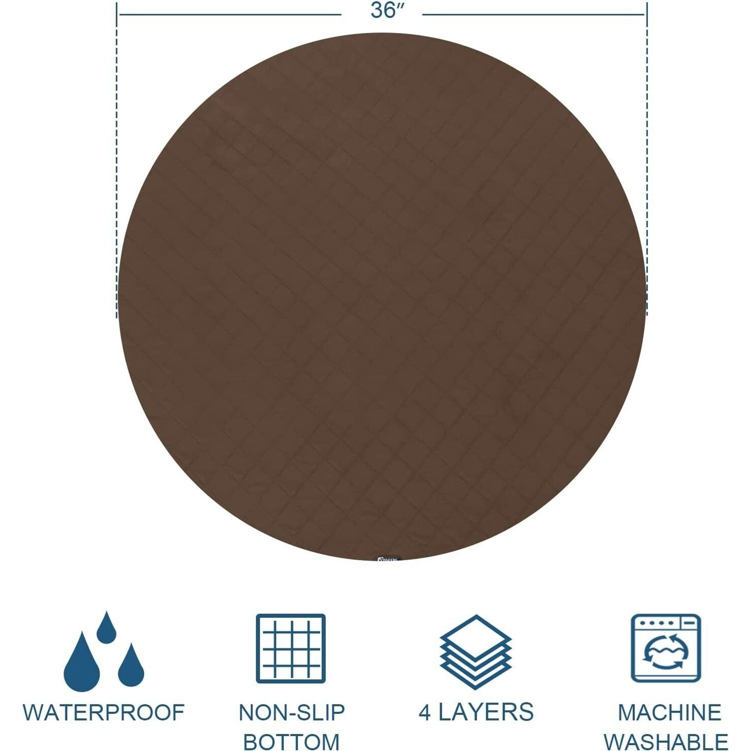 Dog Pee Pads Washable Reusable Waterproof Pet Training Puppy Pads 2 Pack 36"×36"