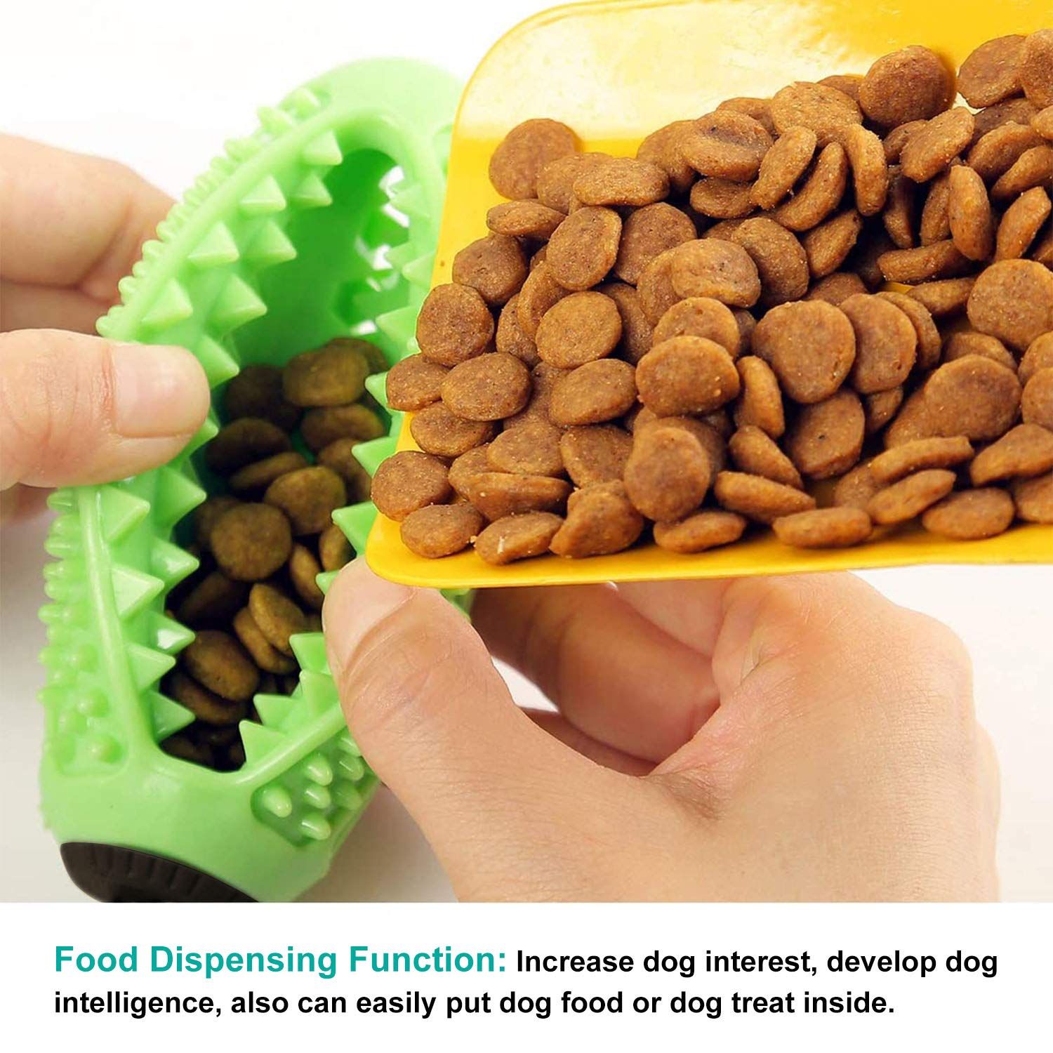 Guardians Dog Chew Toy with Suction Cup for Aggressive Chewers, Puppy Training Treats Food Dispensing Toothbrush Pet Teeth Cleaning Rope Toys for Small Medium Dogs(Green)