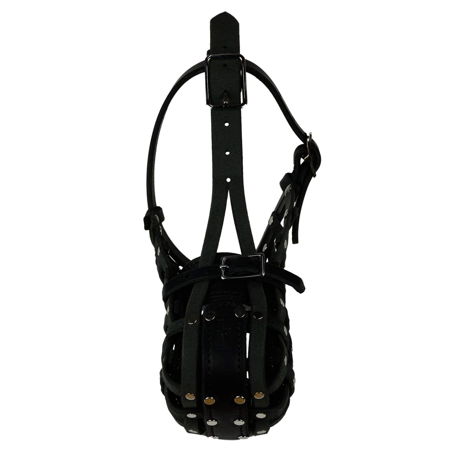 REDLINE K-9 European Leather Basket Dog Muzzle (Small)