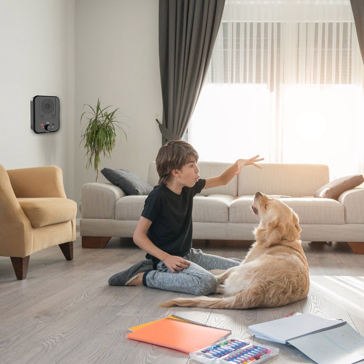 26.2Feet Ultrasonic Anti-Barking Device Dog Bark Control Sonic Silencer Outdoor