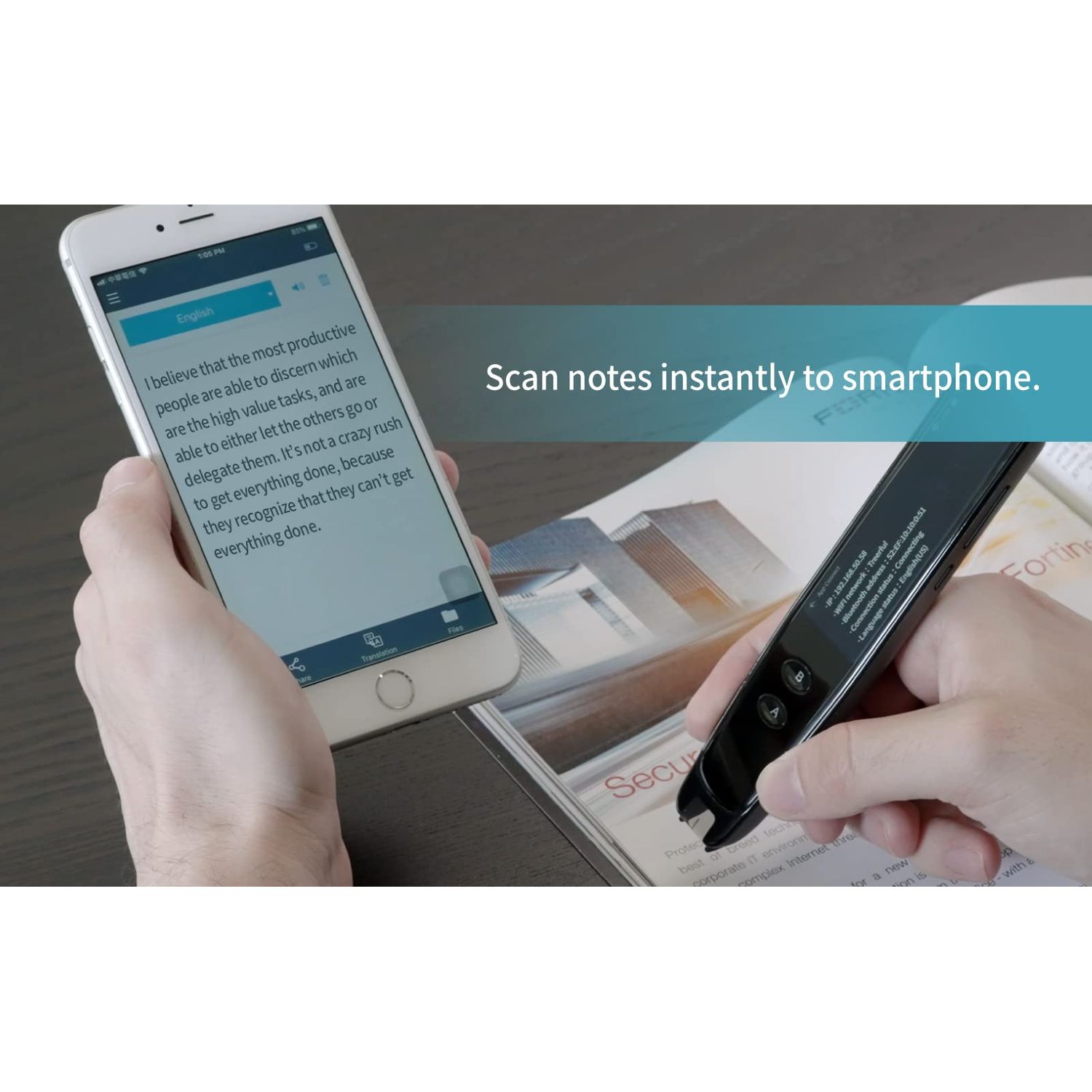 PenPower WorldPen Scan Go | OCR Reading Pen for Dyslexia | Pen Scanner | Language Translator | Text to Speech | Wireless Standalone | LCD Touchscreen | Wi-Fi Connection