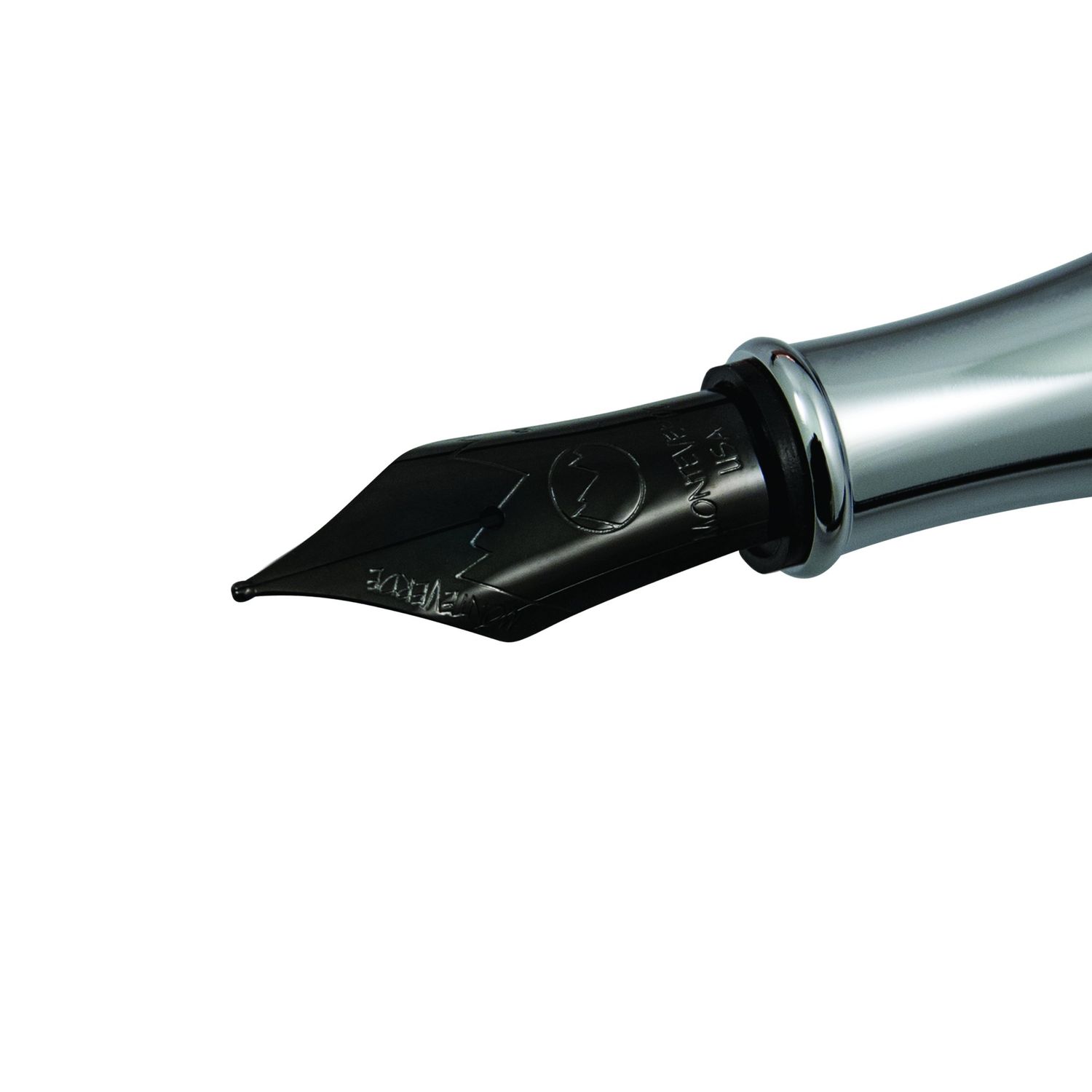 Monteverde Invincia Deluxe Chrome Fountain Pen, Broad Nib (MV41291 B NIB)