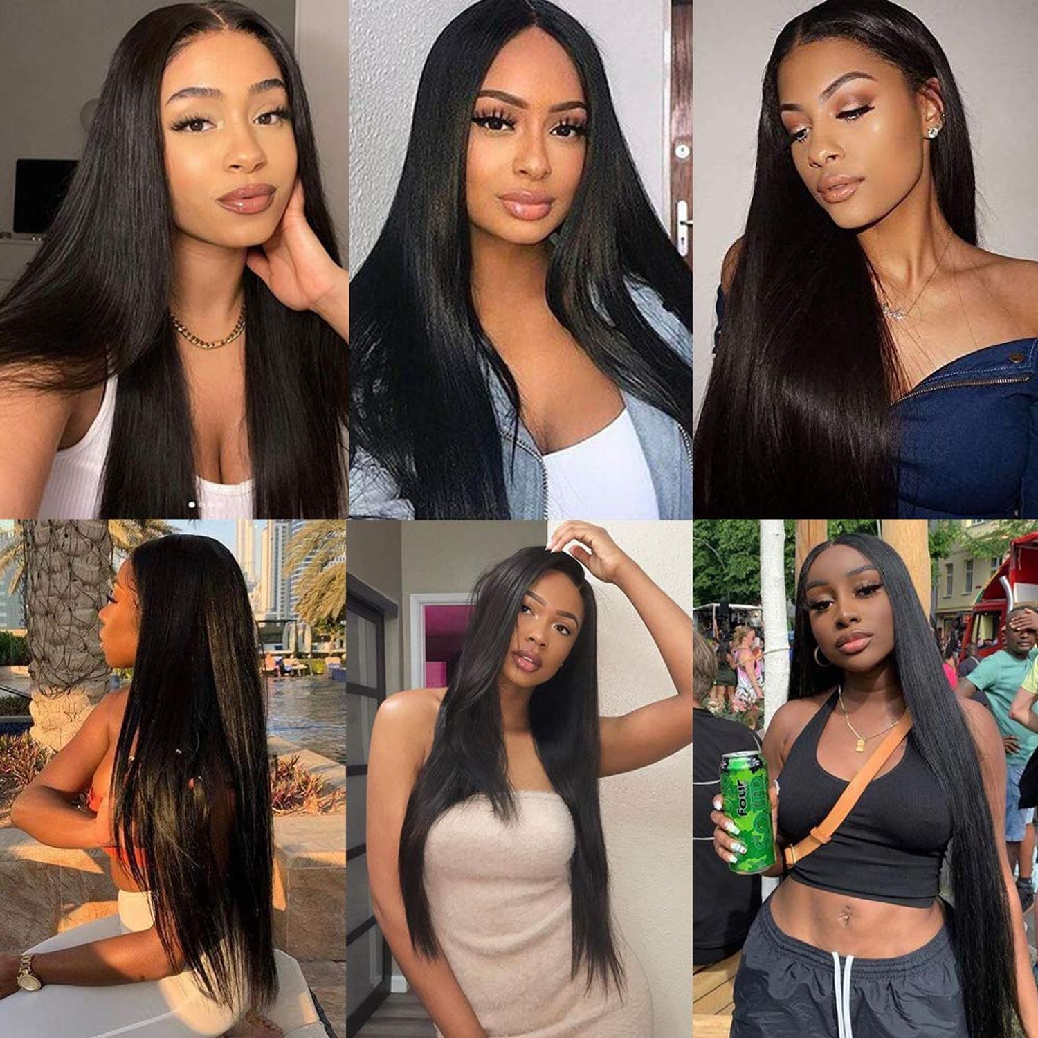 Nvnvdij Straight Clip in Hair Extensions Human Hair 8pcs Per Set with 18Clips Double Weft Clip in Human Hair Extensions Natural Black Color For Women (14 Inch, Straight Hair)