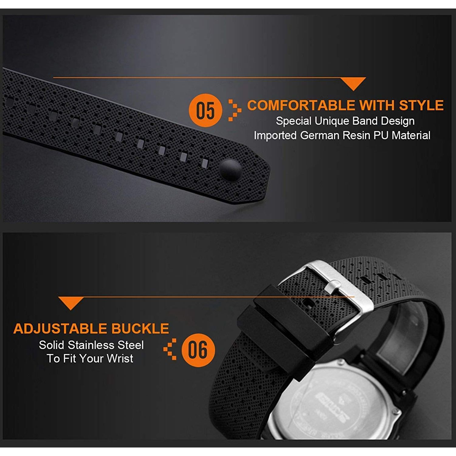 MJSCPHBJK Men's Digital Sports Watch Electronic Military Waterproof Watches for Men Outdoor Running with LED Back Light Alarm Stopwatch Army Watch