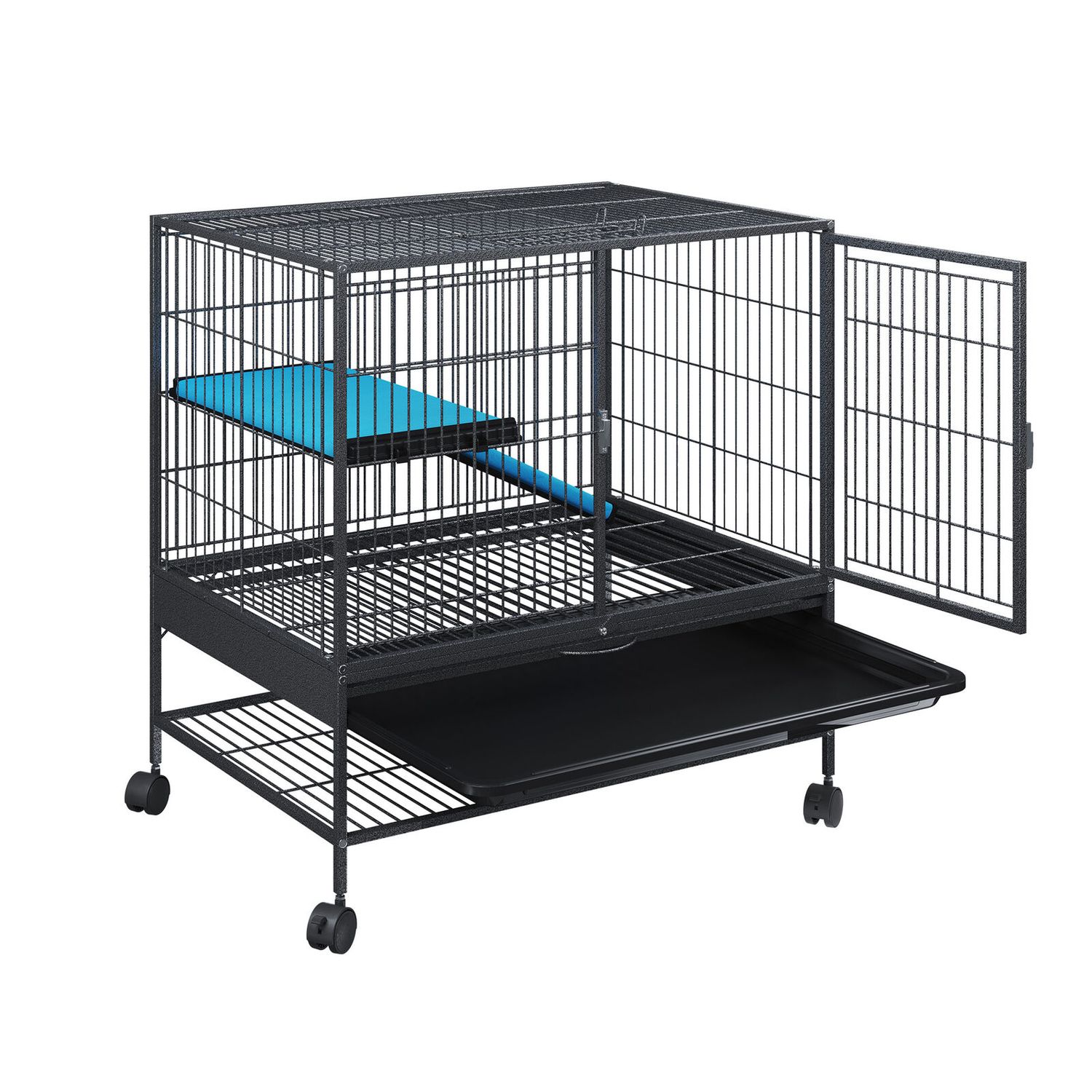 Ferret Cage 32 x 22 x 33 Inch Small Bunny Hutch / Critter Cage for Hamster
