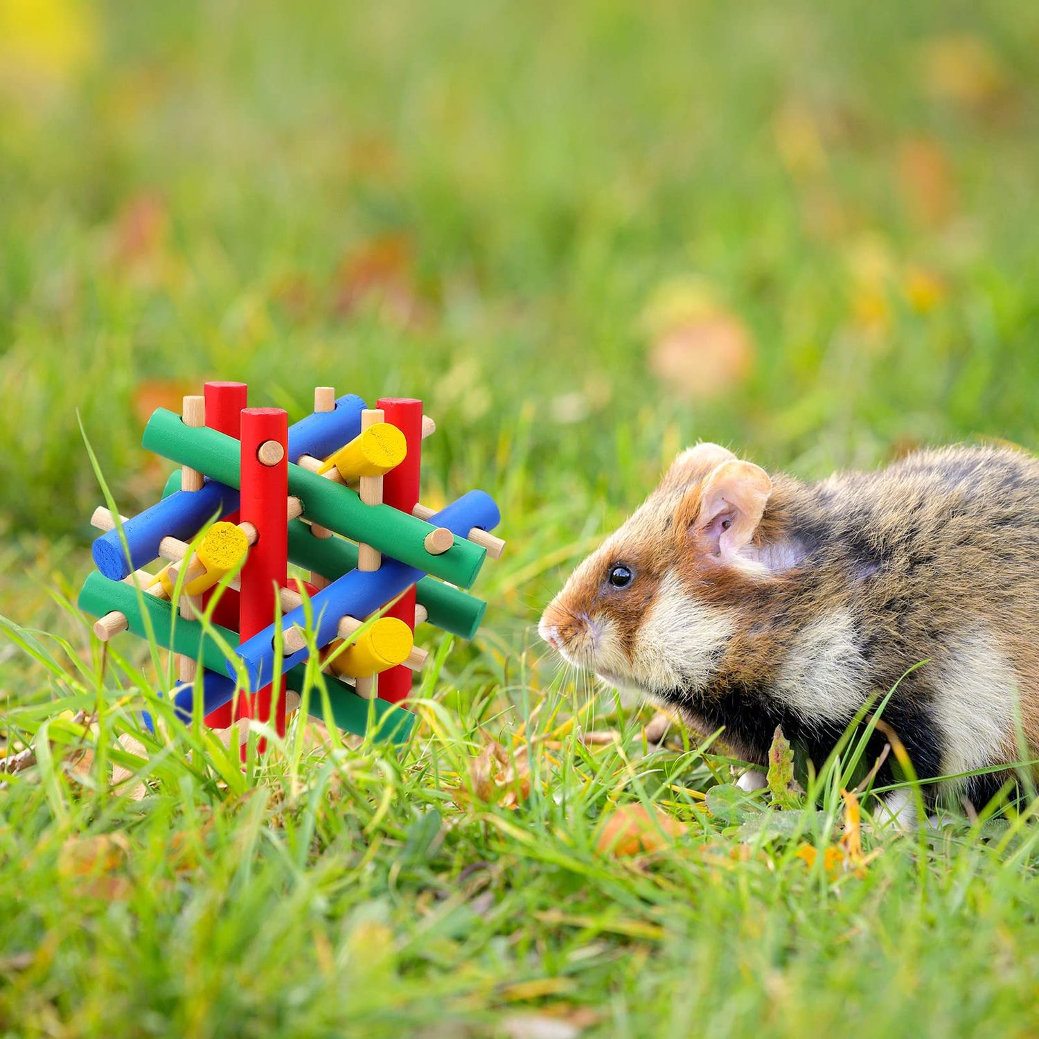 Jutom 3 Pieces Rabbit Chew Toy Bunny Toys Chinchilla Toys Wood for Guinea Pigs Pet Rabbits Hamster Hedgehog Small Animals Wooden Teeth Grinding Gnawing Biting Accessories