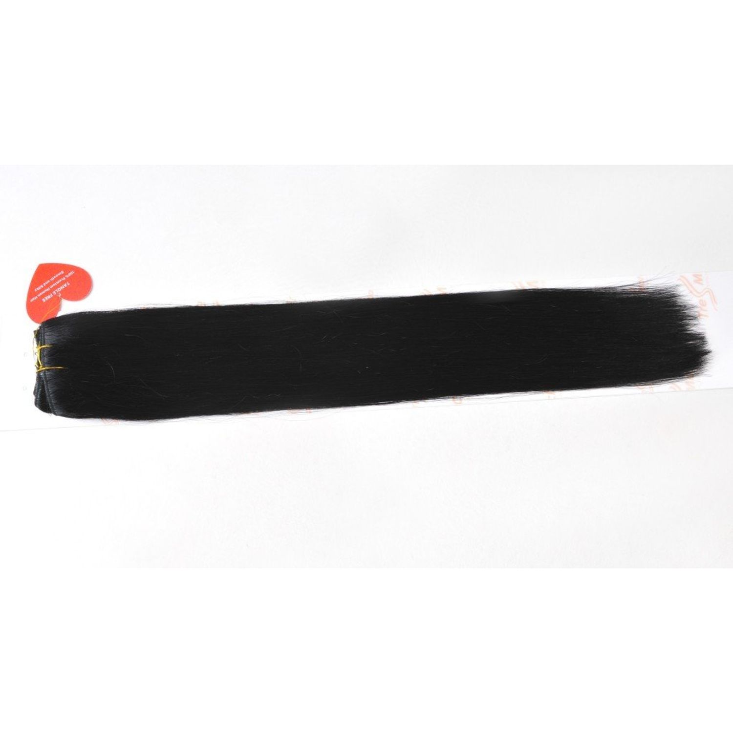 TRESSMATCH 20”-21" Clip in Remy Human Hair Extensions Thick to Ends Off Black (Color #1b) 9 Pieces(pcs) Full Head Set [set weight: 4.2oz/125g]