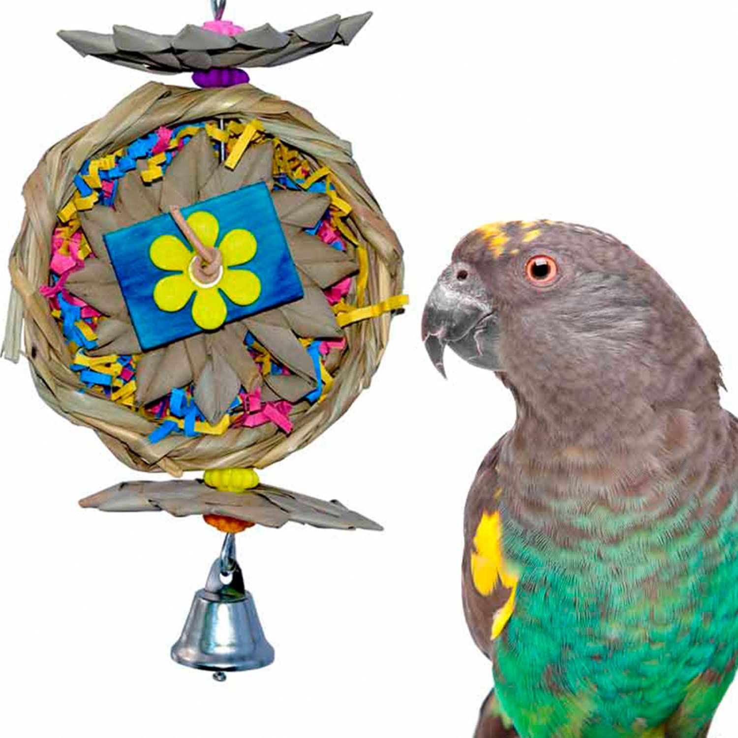 Super Bird Creations SB611 Beakwhich Bird Toy - Interactive, Engaging Play Accessory, Ideal for Medium-Sized Parrots, Perfect for Chewing and Mental Stimulation - Durable Construction, 9" x 5" x 4"