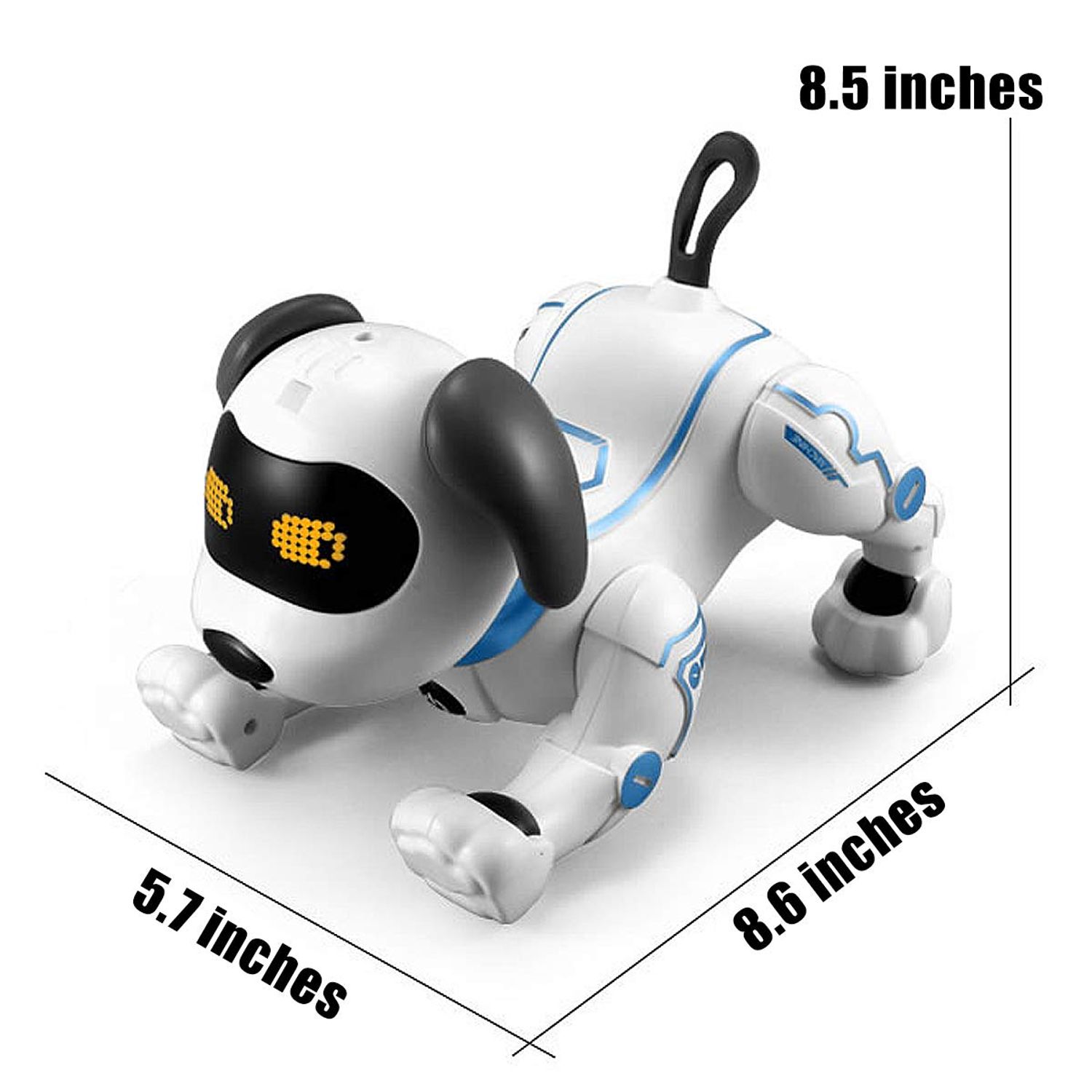 Fisca RC Robot Dog Toy - Voice Control Electronic Stunt Puppy for Kids 6-10 Years Old