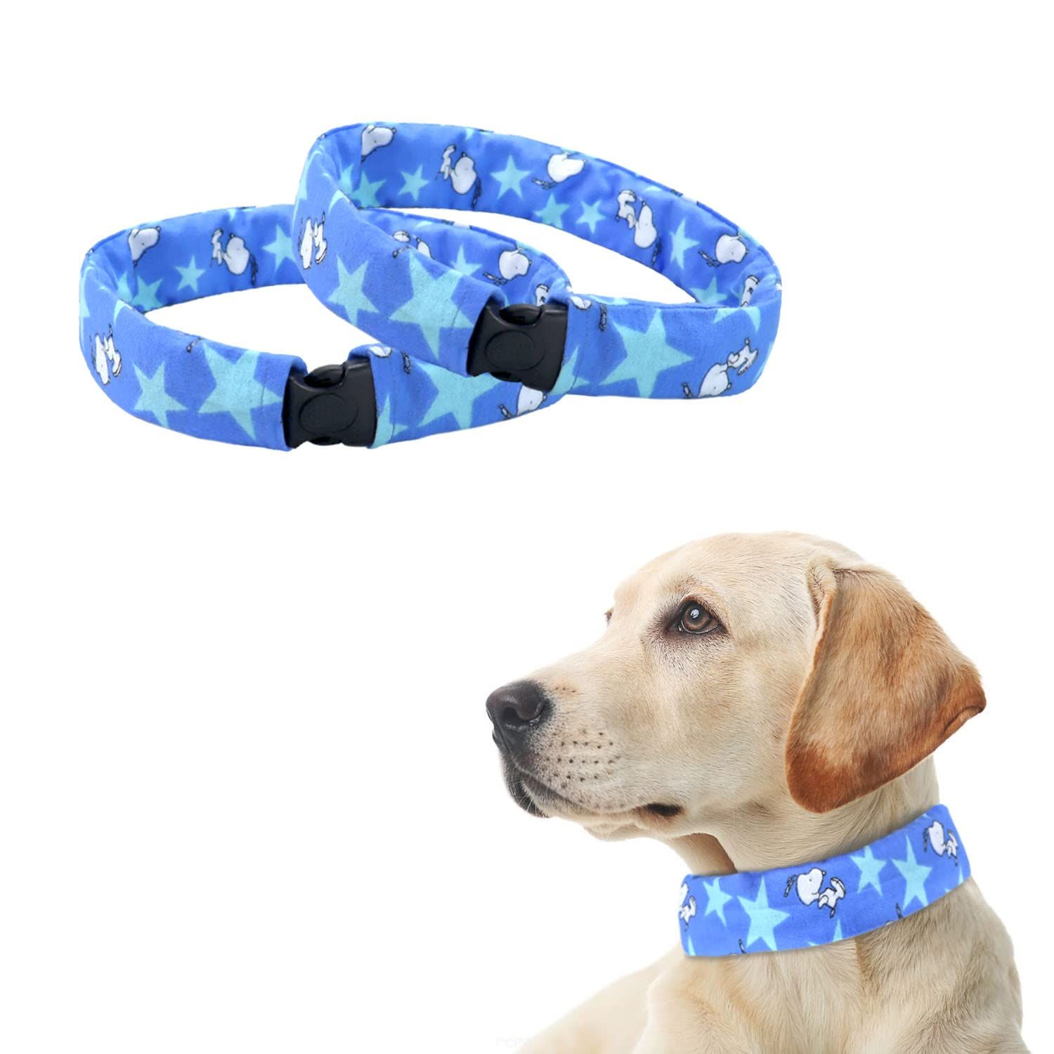 2 Dog Collar Covers for All Length Less Than 27” Collar Scrunchie Decorate Old Worn Collars Protect New One Affordable Stylish