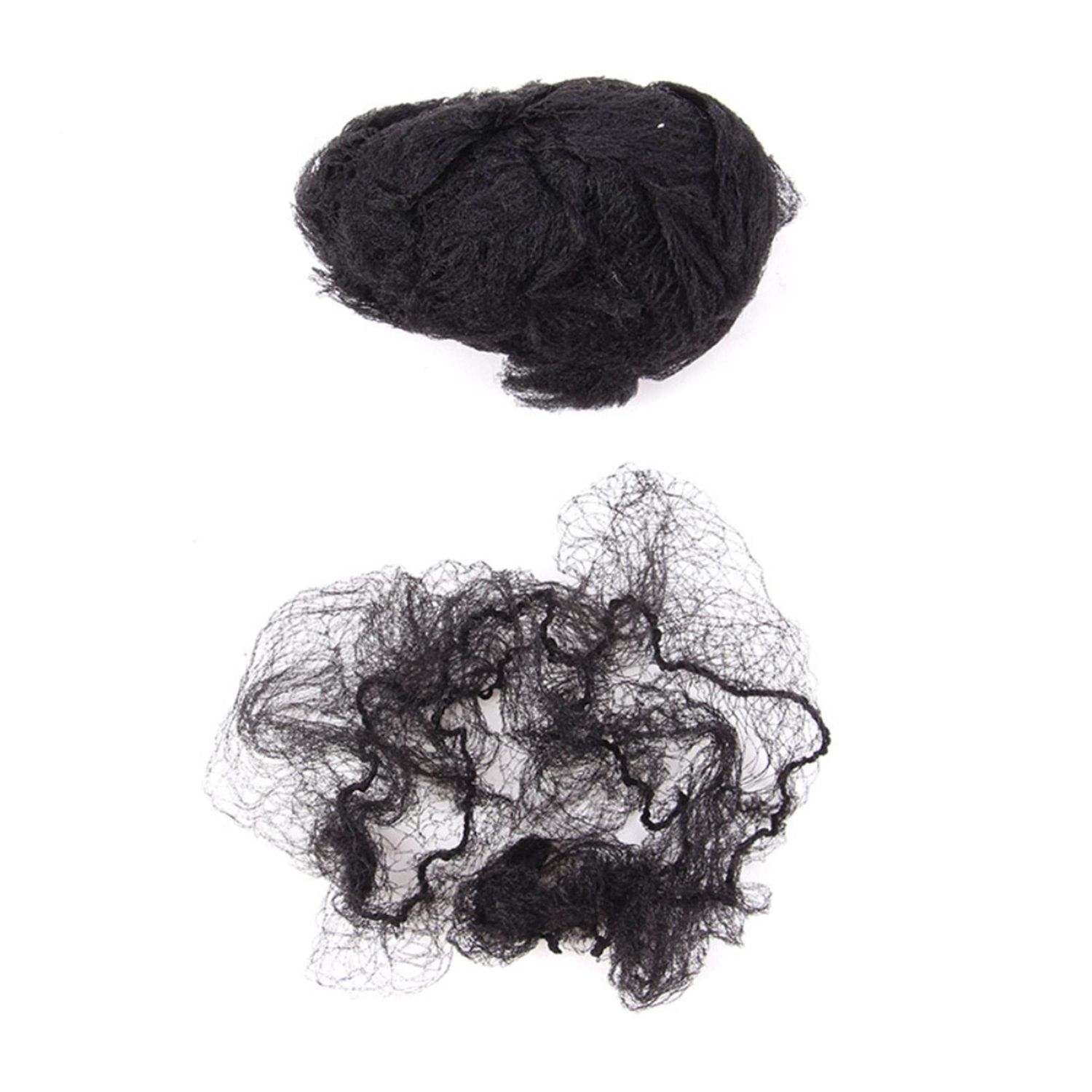 Ecojunmi Invisible Hair Nets for Long Hair, 100 Pcs 18-46 inch Black Elastic Mesh Women Hairnets Wig Cap for Wigs Frontal Closur Hair Bun Sleeping Food Service (24 inches)