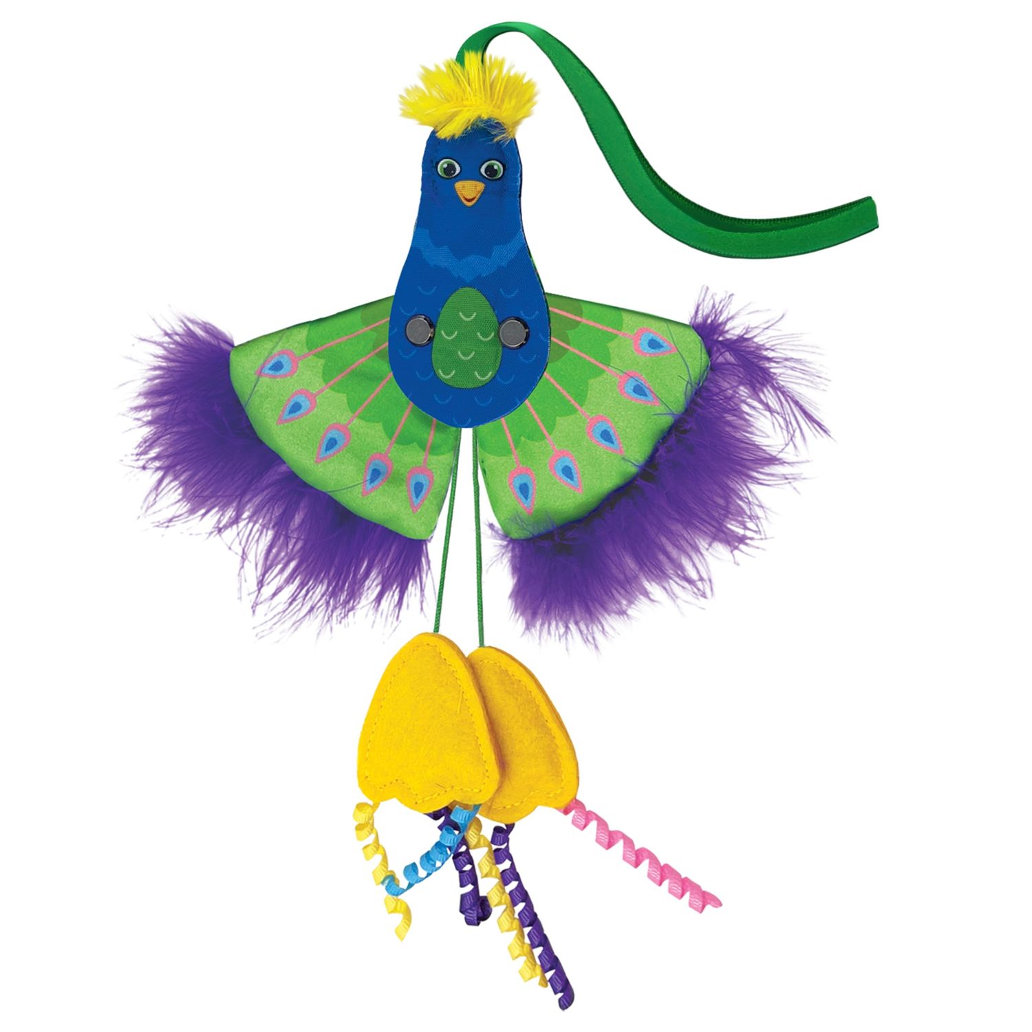 KONG Connects Peacock Interactive Cat Toy with Feathers and Catnip