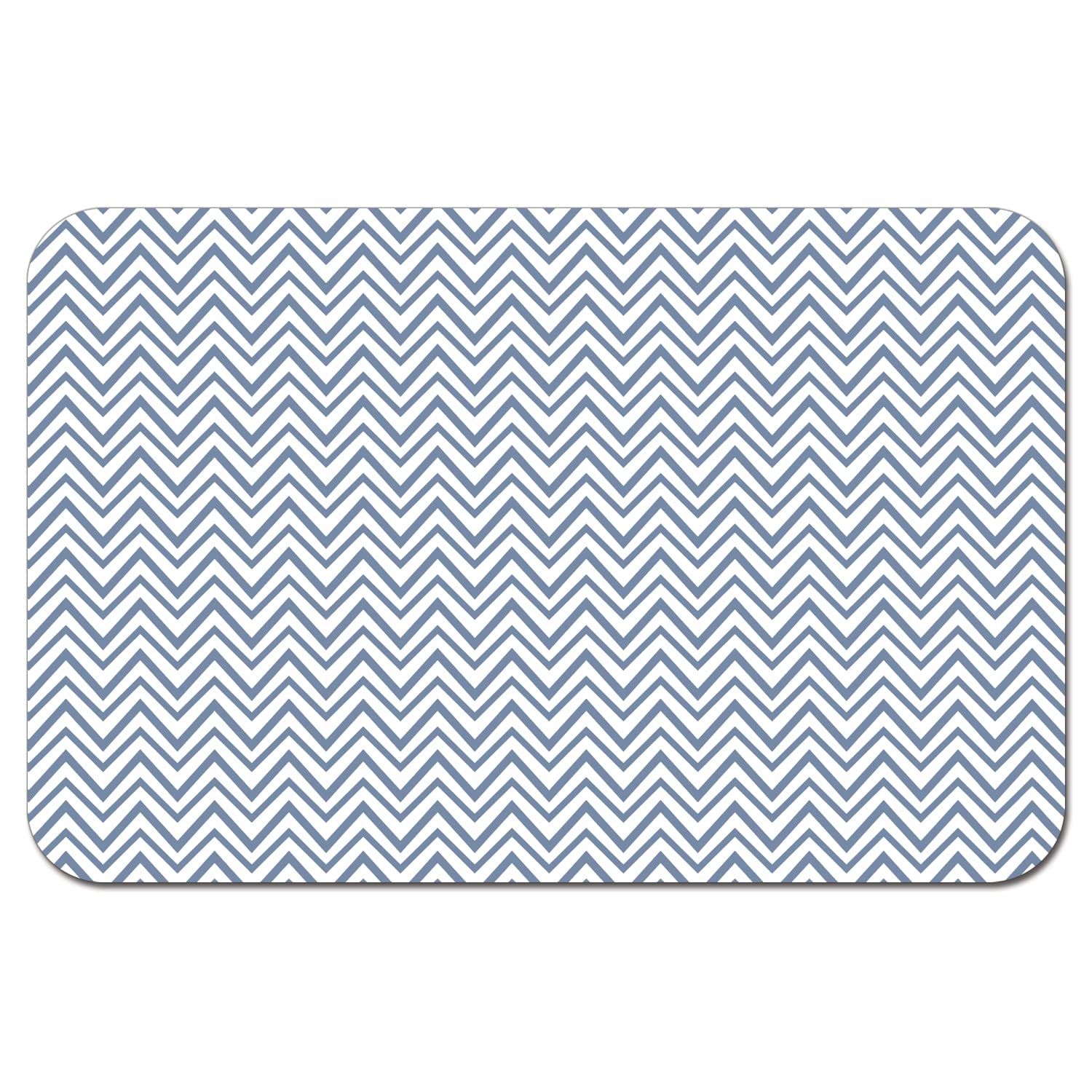 CounterArt Chevron Easy Care Waterproof Pet Placemat 17.13” x 11.25” Made in The USA of BPA Free Plastic, Safe for Pets, Protects Floors from Cat & Dog Bowls