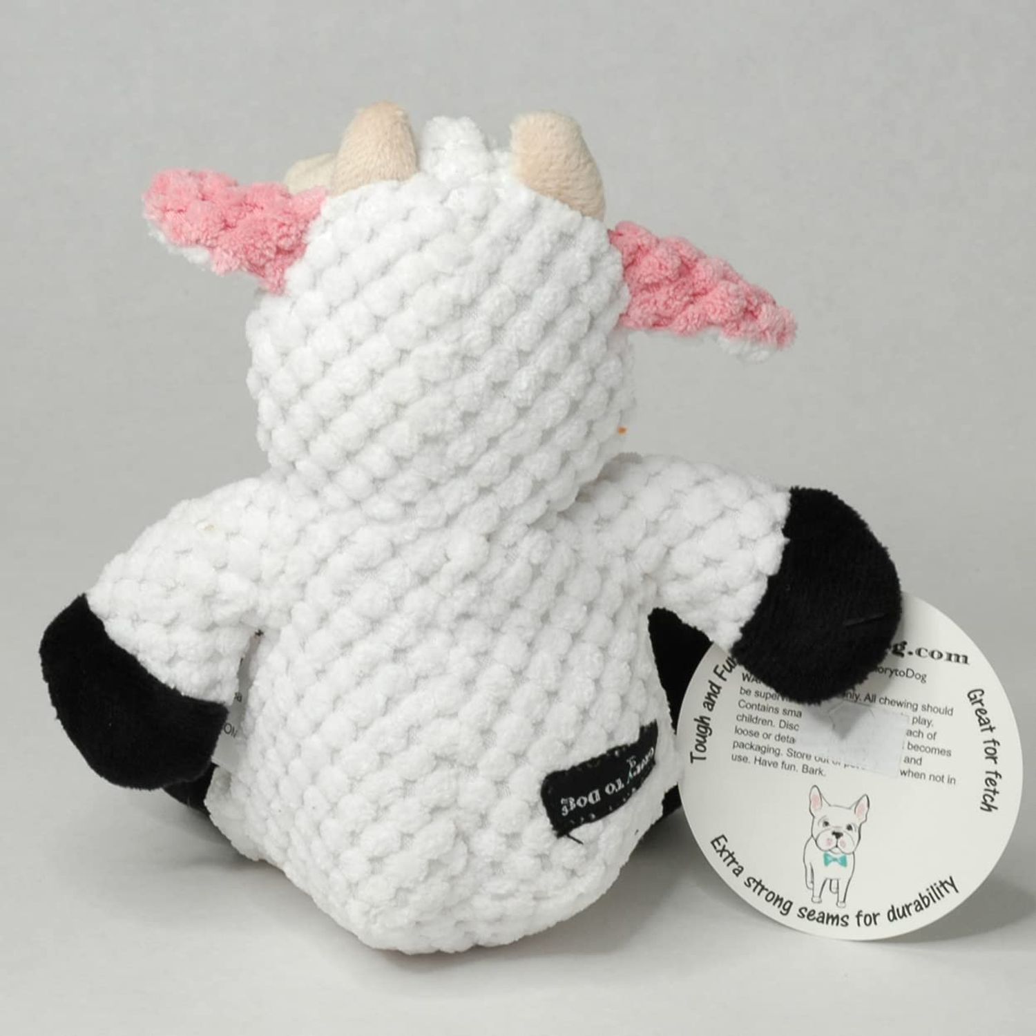 Glory To Dog Barnyard Cow Plush and Squeaker Small Dog Toy