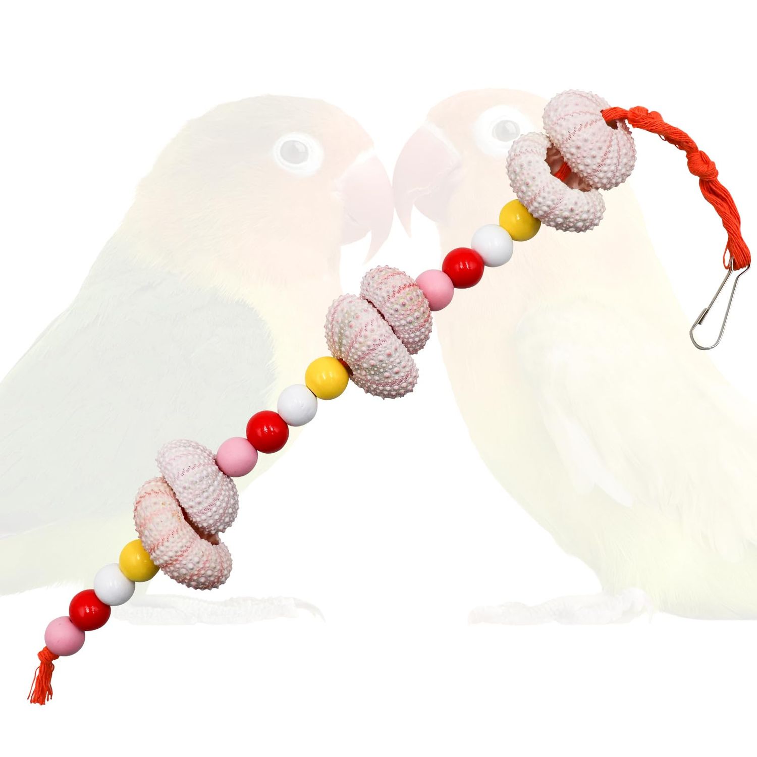 Jinkoozz Bird Chewing Toys, Parrot Beak Grinding Sea ​​Urchin Toy, Bird Cage Accessories, Cage Toys for Cockatiel Parakeet Parrot Budgies Rat Hamster Chinchilla Rabbit Bunny African Grey