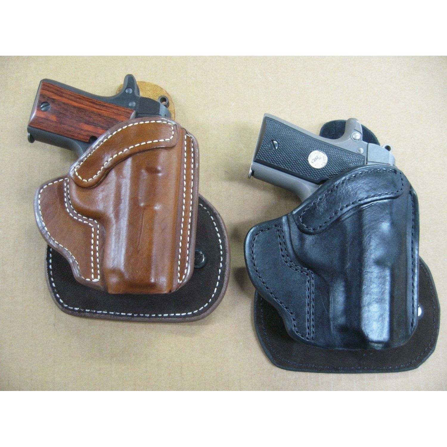 Azula All Leather Molded Paddle Holster CCW OWB for Springfield XDS 3.3" Barrel Pistol Black RH