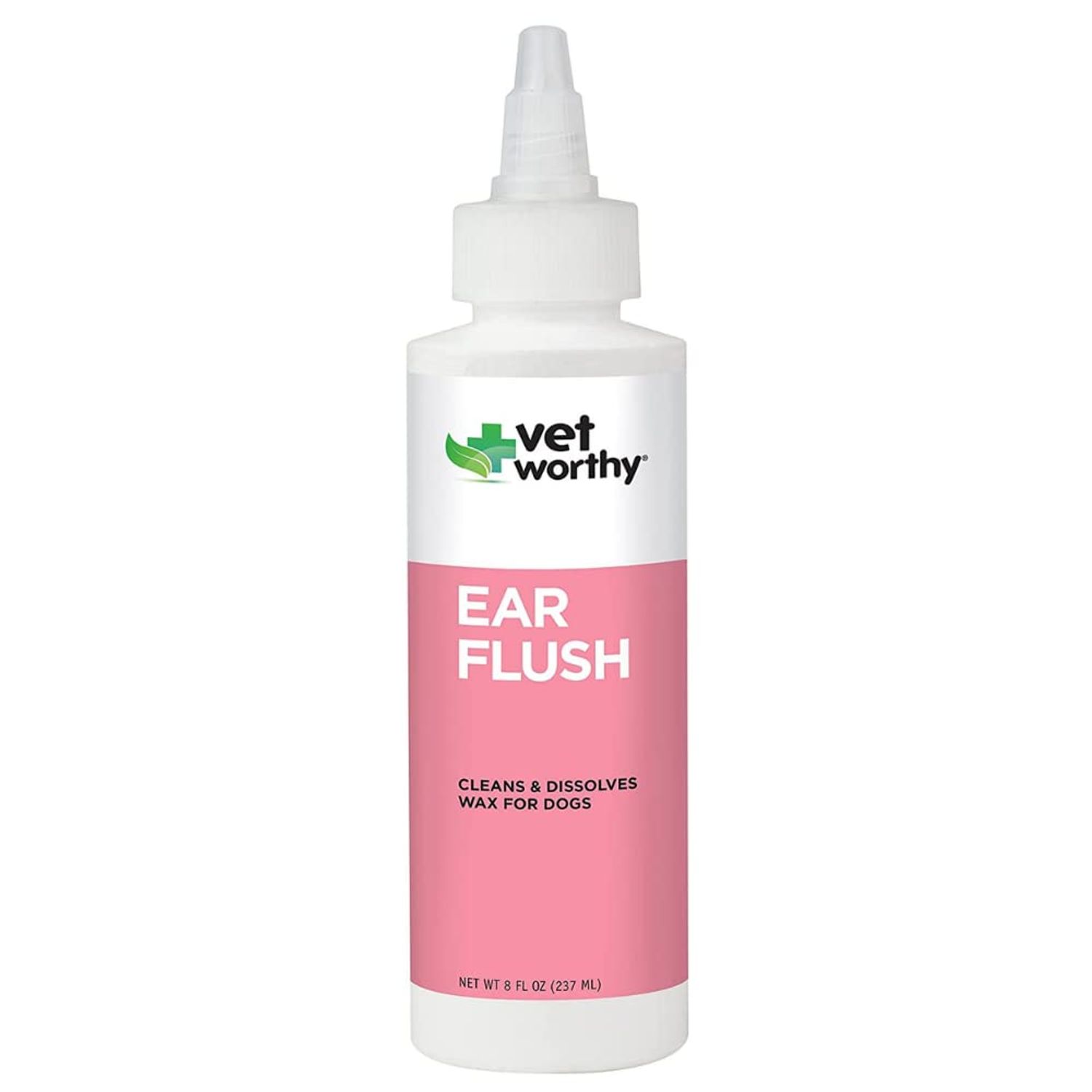 Vet Worthy Dog Ear Flush - Ear Cleanser for Dogs to Dissolve Wax, Remove Dirt, and Eliminate Ear Odor - Dog Ear Cleaner Solution to Reduce Itching and Ear Irritation - 8oz