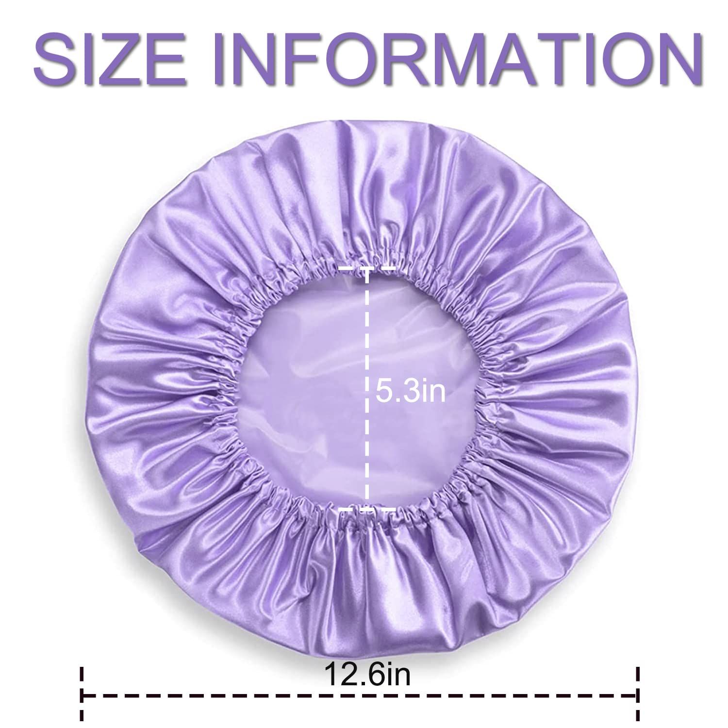 SMILCO Shower Cap, 4 Pack Shower Caps for Women, Double Waterproof Layers Shower Cap, Reusable EVA Hair Caps for Women Hair Protection