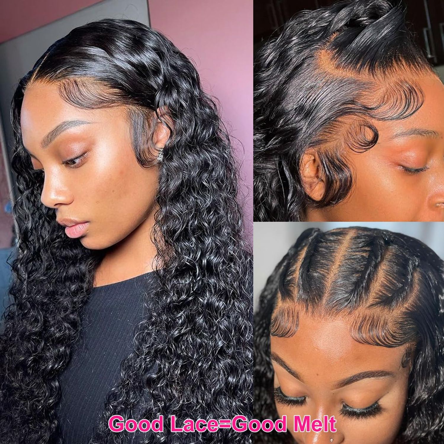 AskWish 30 Inch Lace Front Wig Human Hair Pre Plucked 13x4 Transparent HD Lace Frontal Wigs Human Hair with Baby Hair Deep Wave Lace Front Wigs Human Hair 180% Density Curly Wigs for Black Women