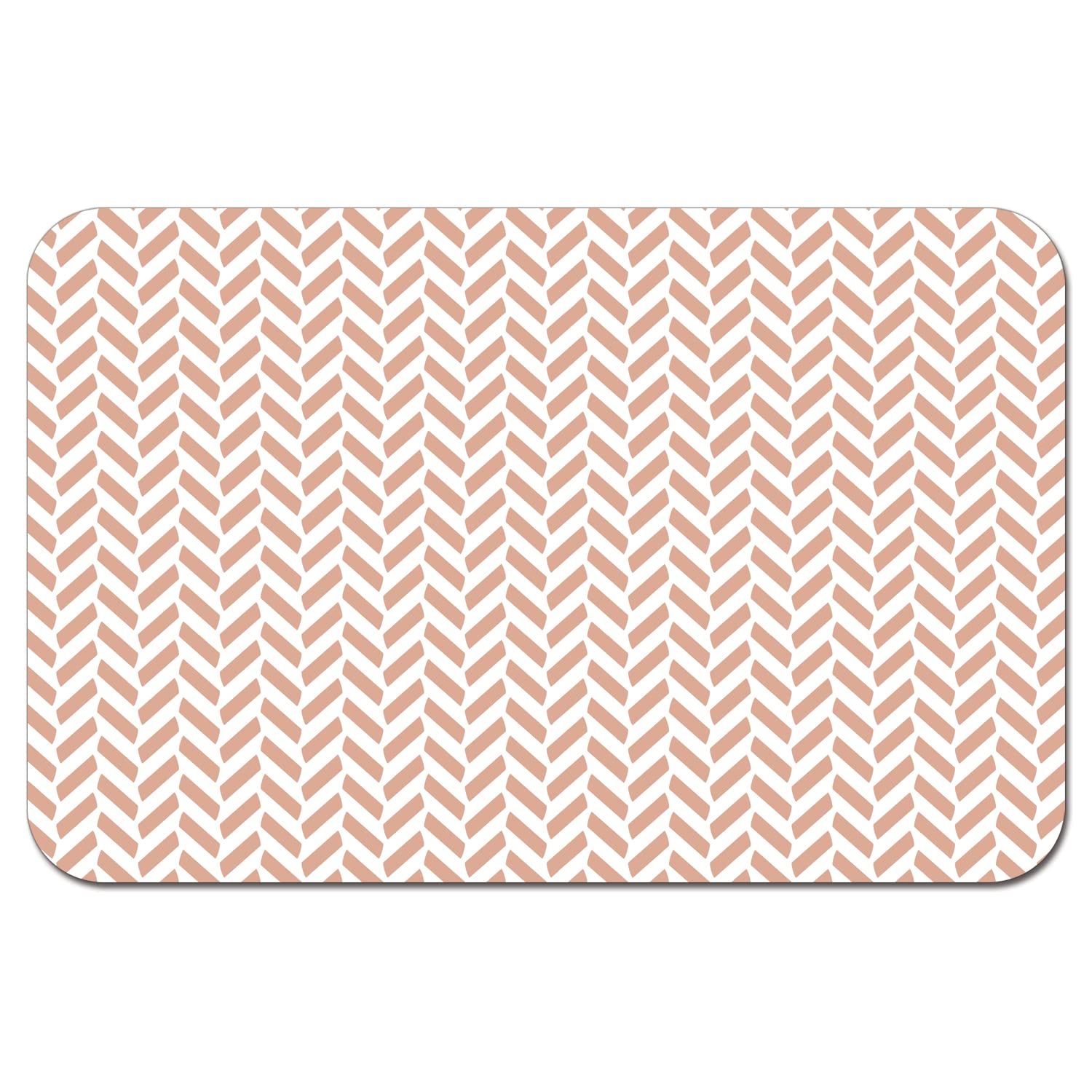 CounterArt Herringbone Easy Care Waterproof Pet Placemat 17.13” x 11.25” Made in The USA of BPA Free Plastic, Safe for Pets, Protects Floors from Cat & Dog Bowls