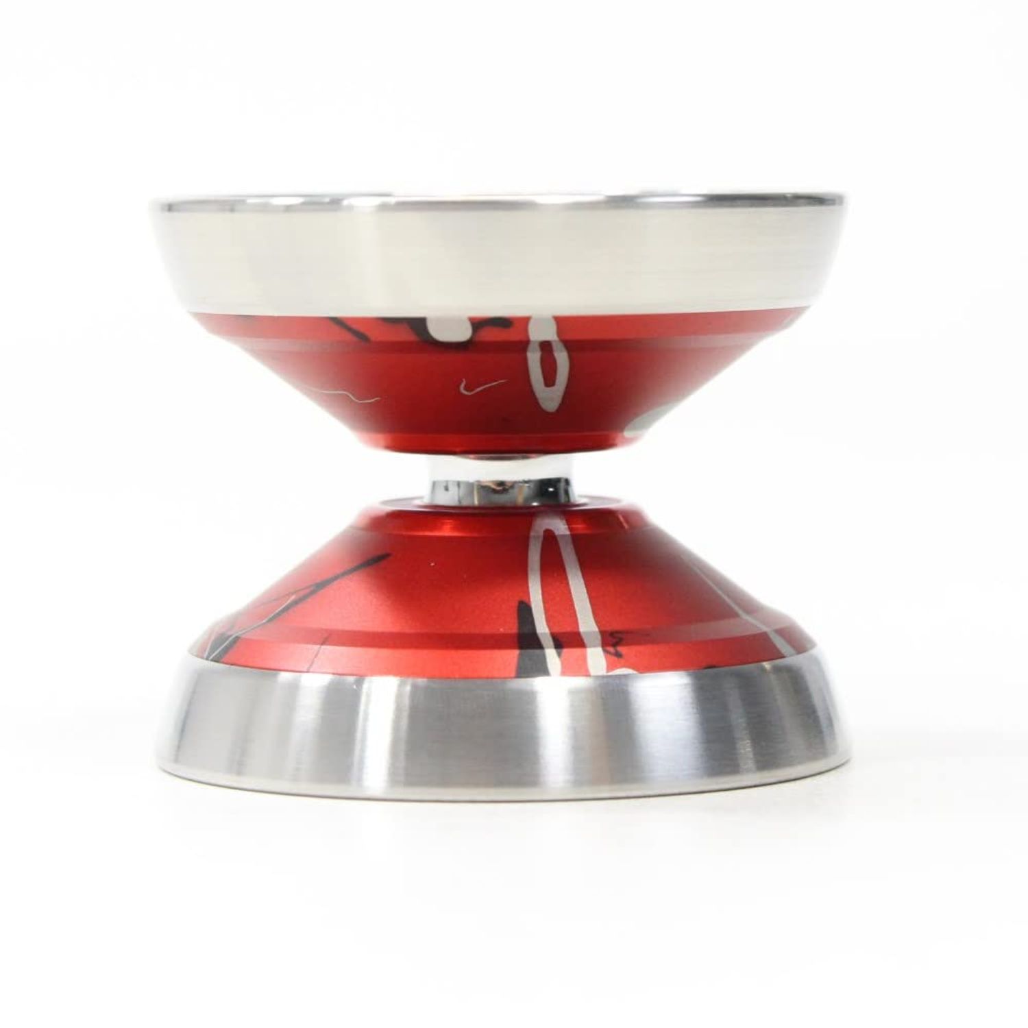 C3yoyodesign Hydrogen Crash Yo-Yo - Bi-Metal YoYo (Red with Black/Silver Splash)
