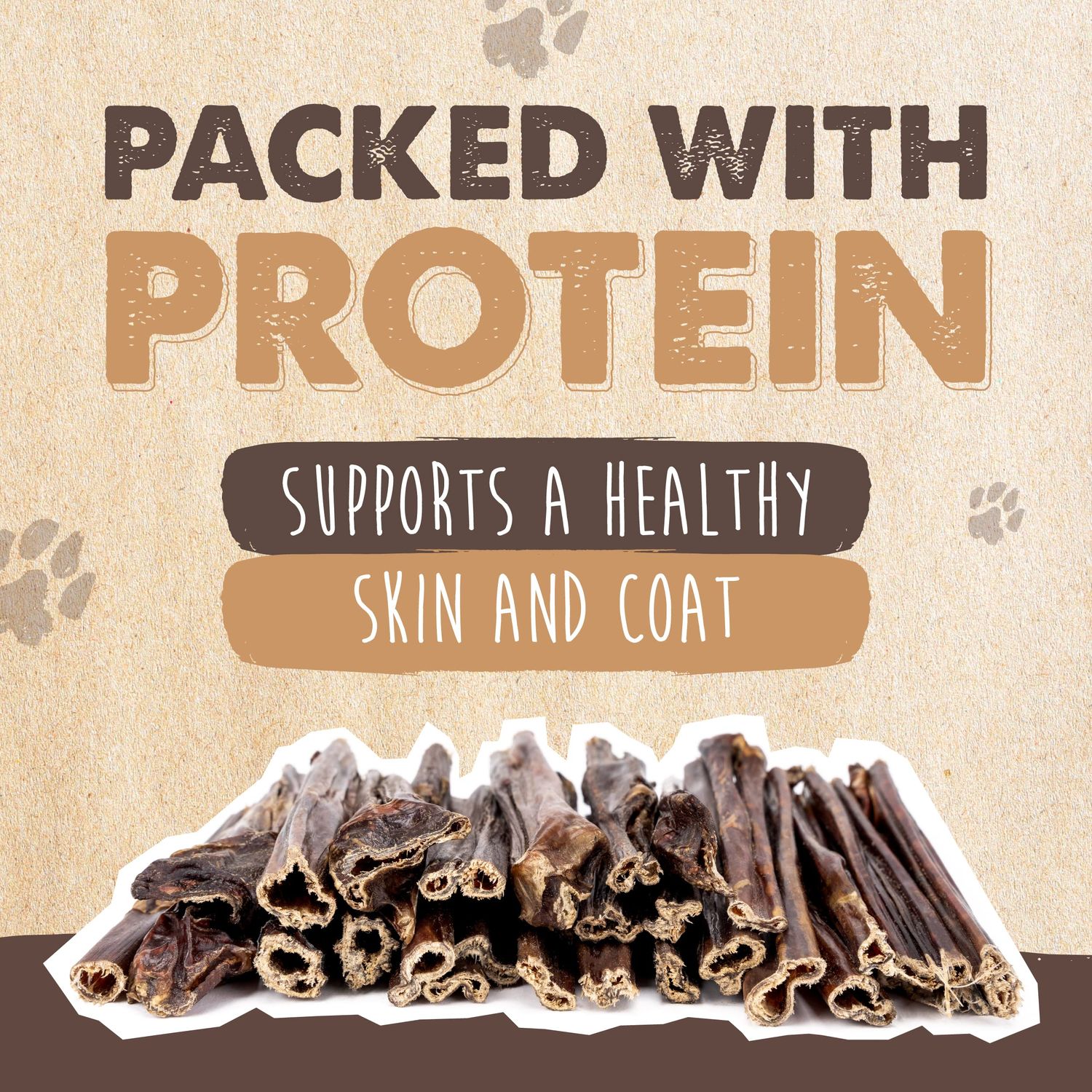 Mighty Paw - Beef Gullet Sticks for Dogs (6 Inch - 30 Pack) | Premium Beef Esophagus Dog Treats. Gullet Sticks, Ideal for Large and Small Dogs Teething and Light Chewing. Rawhide Free, Bulk Dog Chews