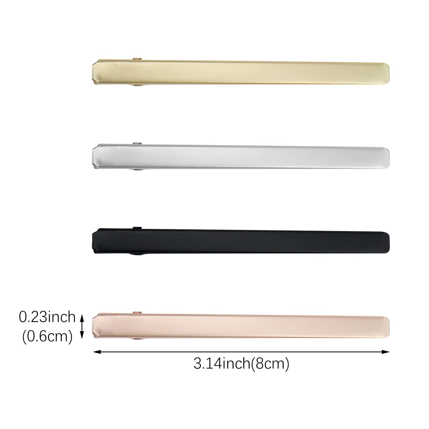 12 Pcs Alligator Hair Clips Metal Hair Barrettes Solid Color Duckbill Hair Pins Long and Thin Hair Clips for Women and Girls Hair Accessories