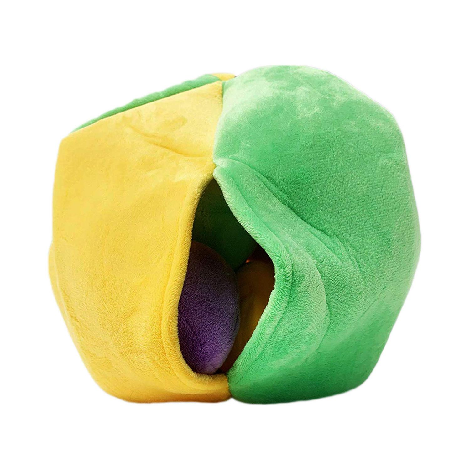 Midlee Hide a Ball Puzzle Dog Toy with 10 Plush Squeaker Balls (Small)