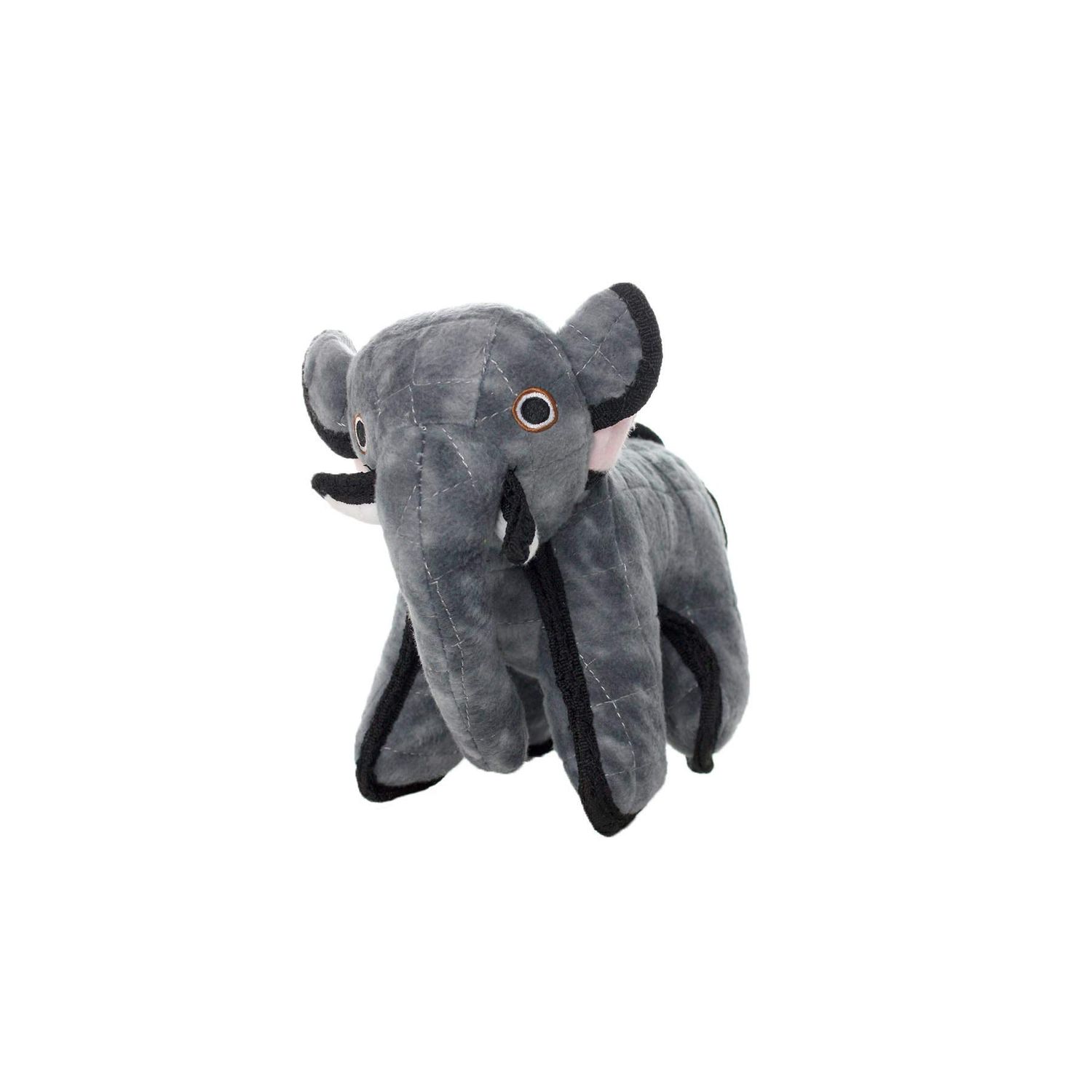 TUFFY - World's Tuffest Soft Dog Toy - Zoo Elephant - Multiple Layers. Made Durable, Strong & Tough. Interactive Play (Tug, Toss & Fetch). Machine Washable & Floats. (Combo Pack)