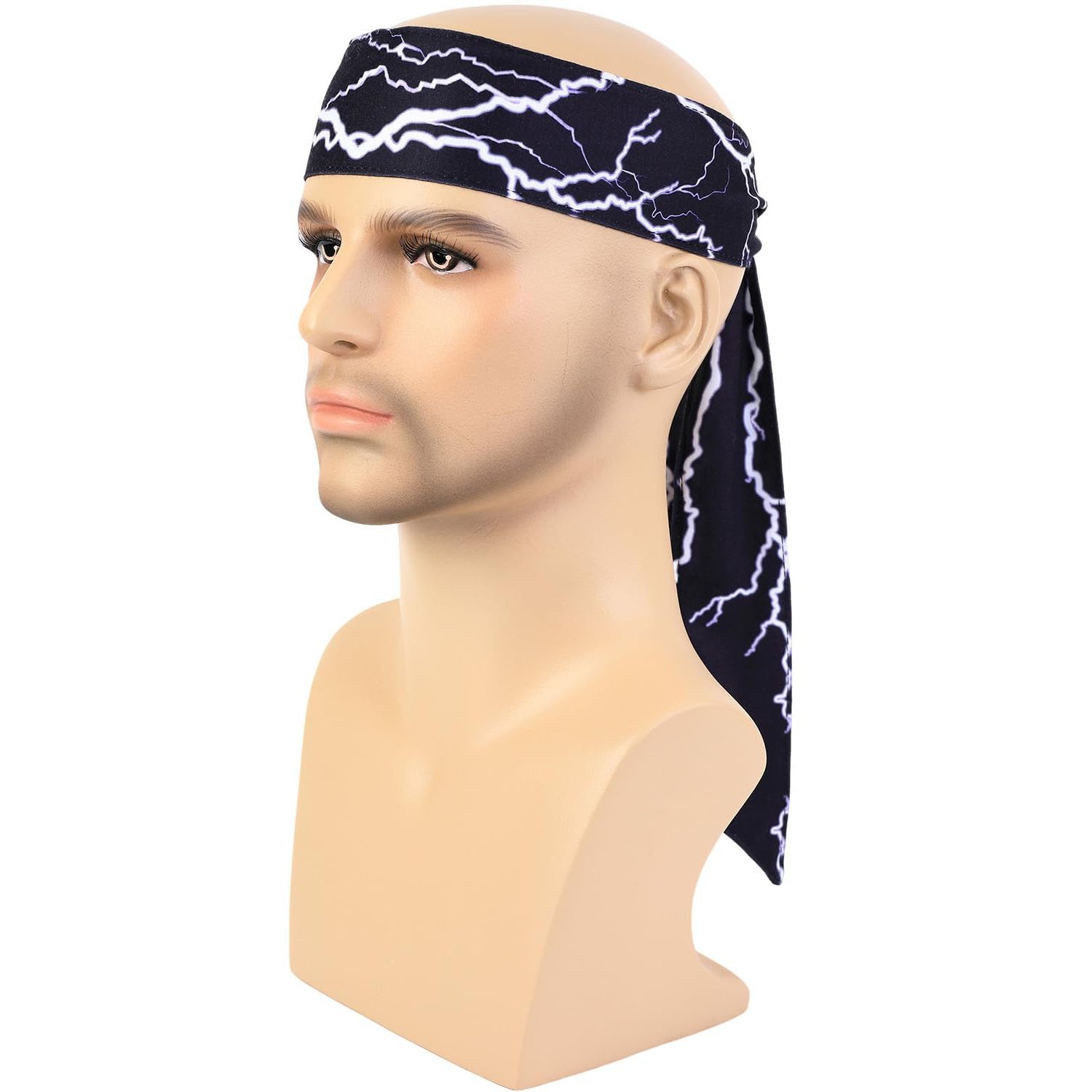 Lightning Costume Headband Bandana Patterns for Men's Kids Movie Cosplay Halloween Party