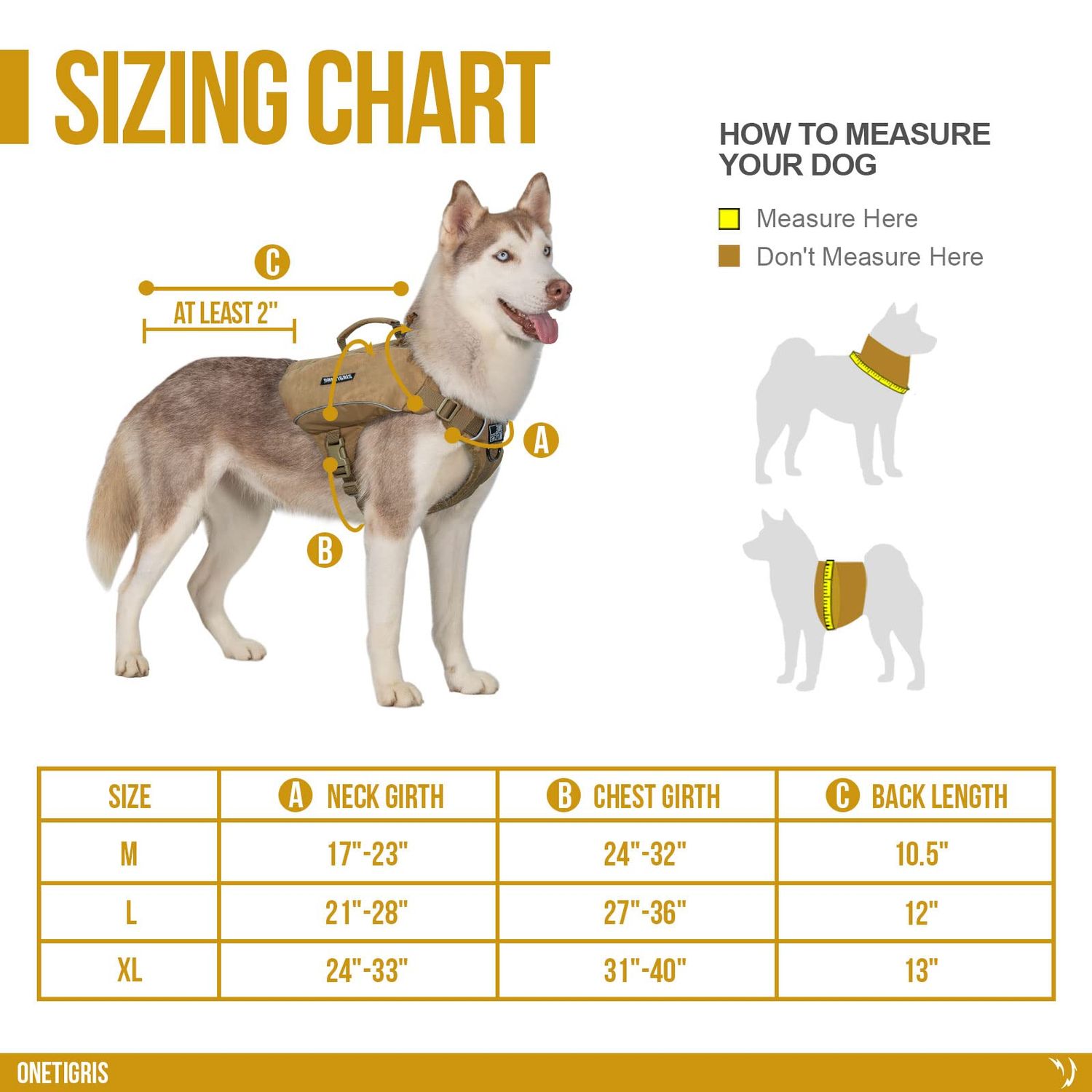 OneTigris Y-Shaped Dog Backpack No Pull CAMLUS Dog Saddle Bag with D-Rings, Lightweight Dog Pack Hiking Gear for Dogs Hunting Camping Travel
