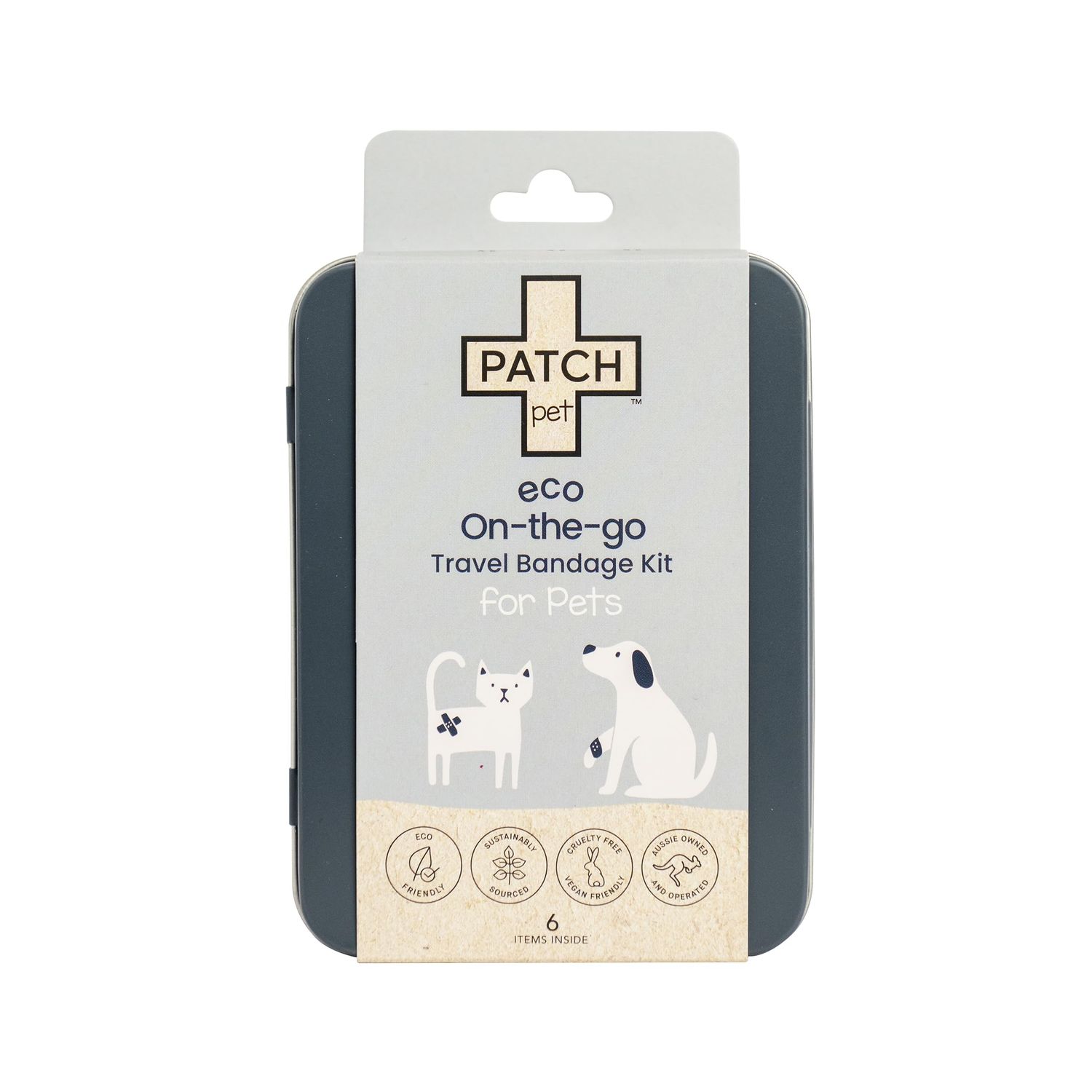 PATCH Eco Pet First Aid Kit for Dogs and Cats. Cat and Dog First Aid Kit with Bandages, Gauze Pads & Glove. Emergency First Aid Kit for Animals Including Puppy