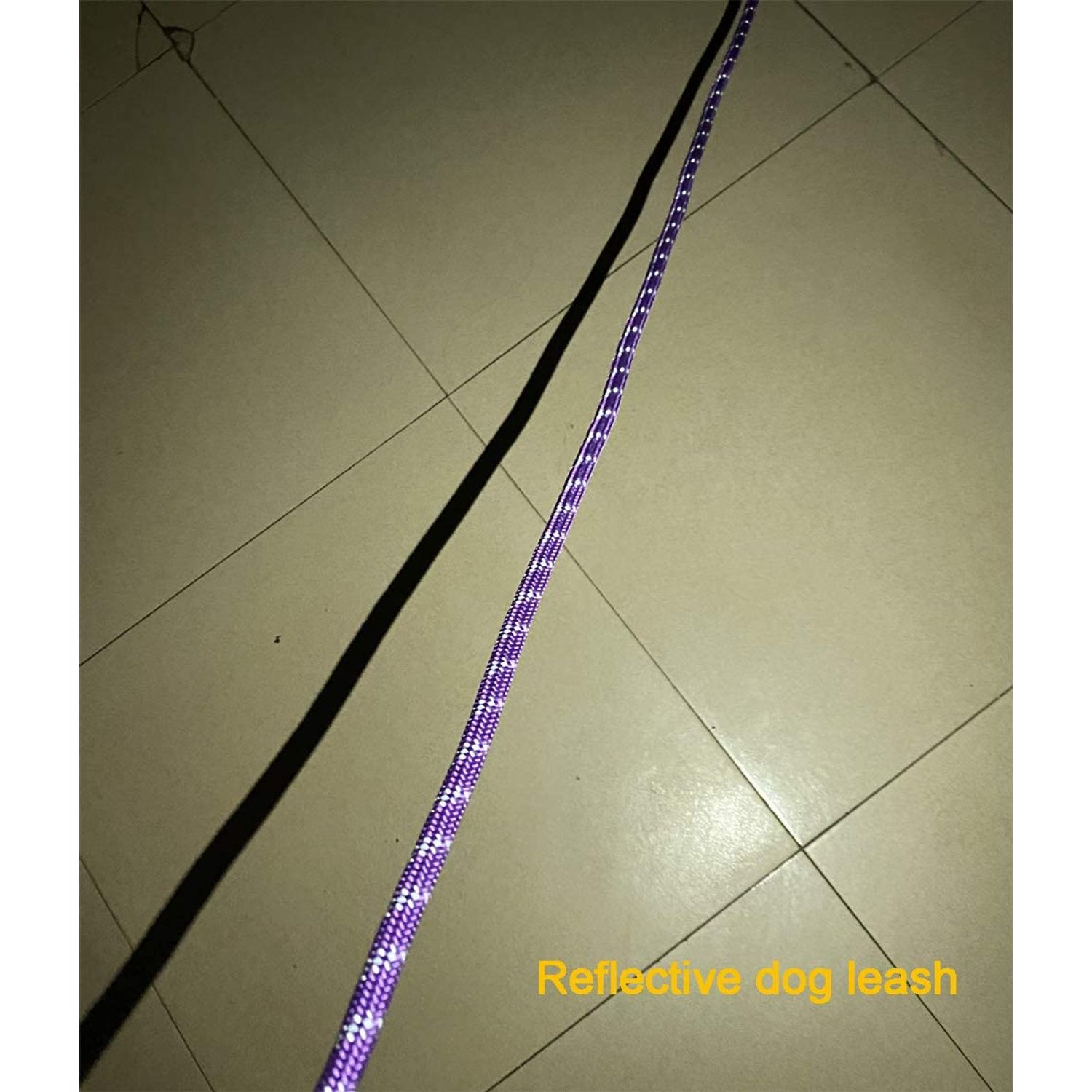 Codepets Long Rope Dog Leash for Dog Training 12FT 20FT 30FT 50FT, Reflective Threads Dog Leashes Tie-Out Check Cord Recall Training Agility Lead for Large Medium Small Dogs Purple