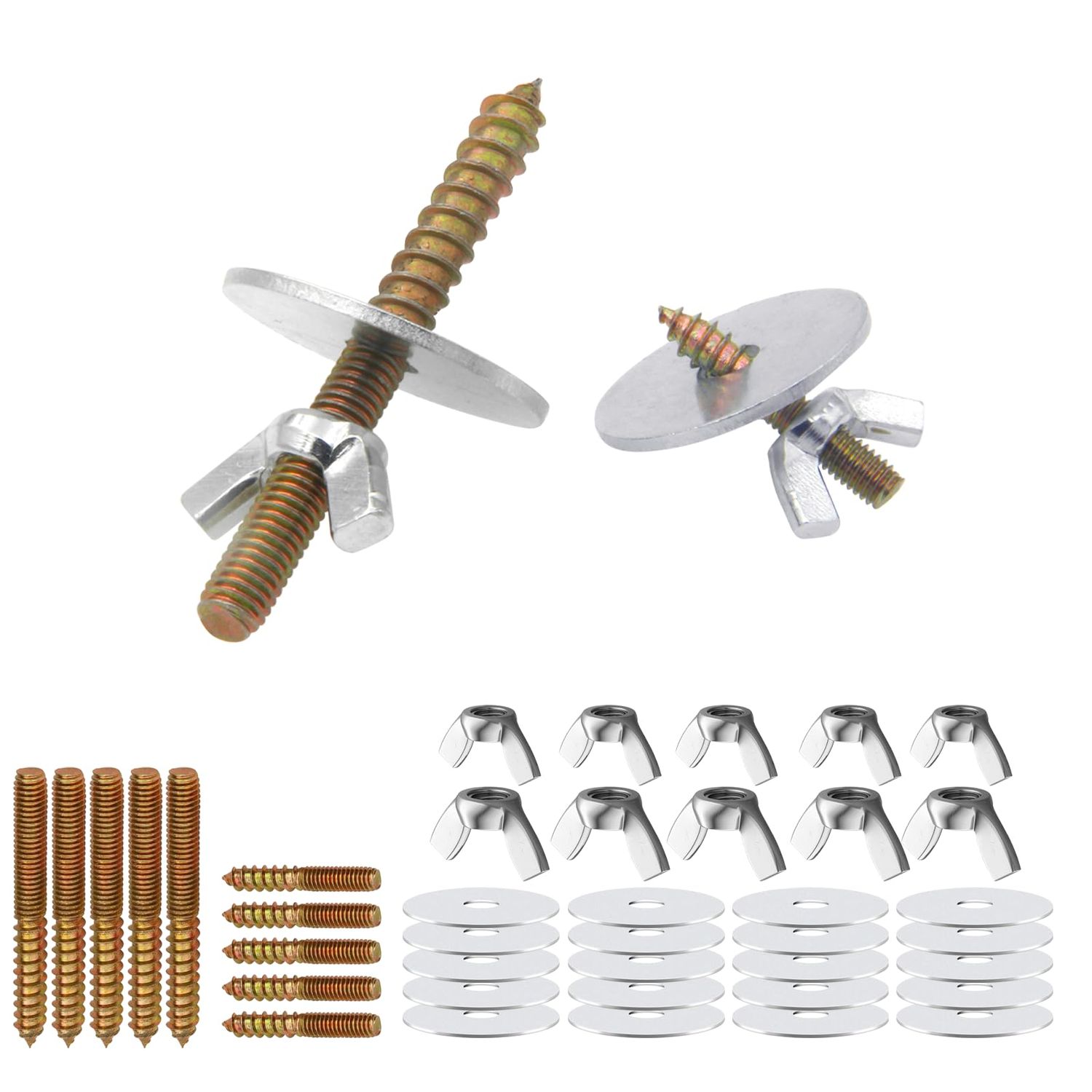 10 Pack Screw and Nuts for Building Bird Perch Stand, Hamster Platform, Chinchilla Wooden House, Small Animal Playground-Connecting and Fixing to Pet Cage