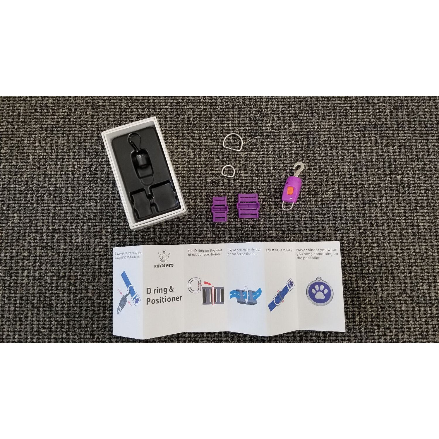 Quick Connect Magnetic Pet Collar and Pet Leash Connector - PURPLE color