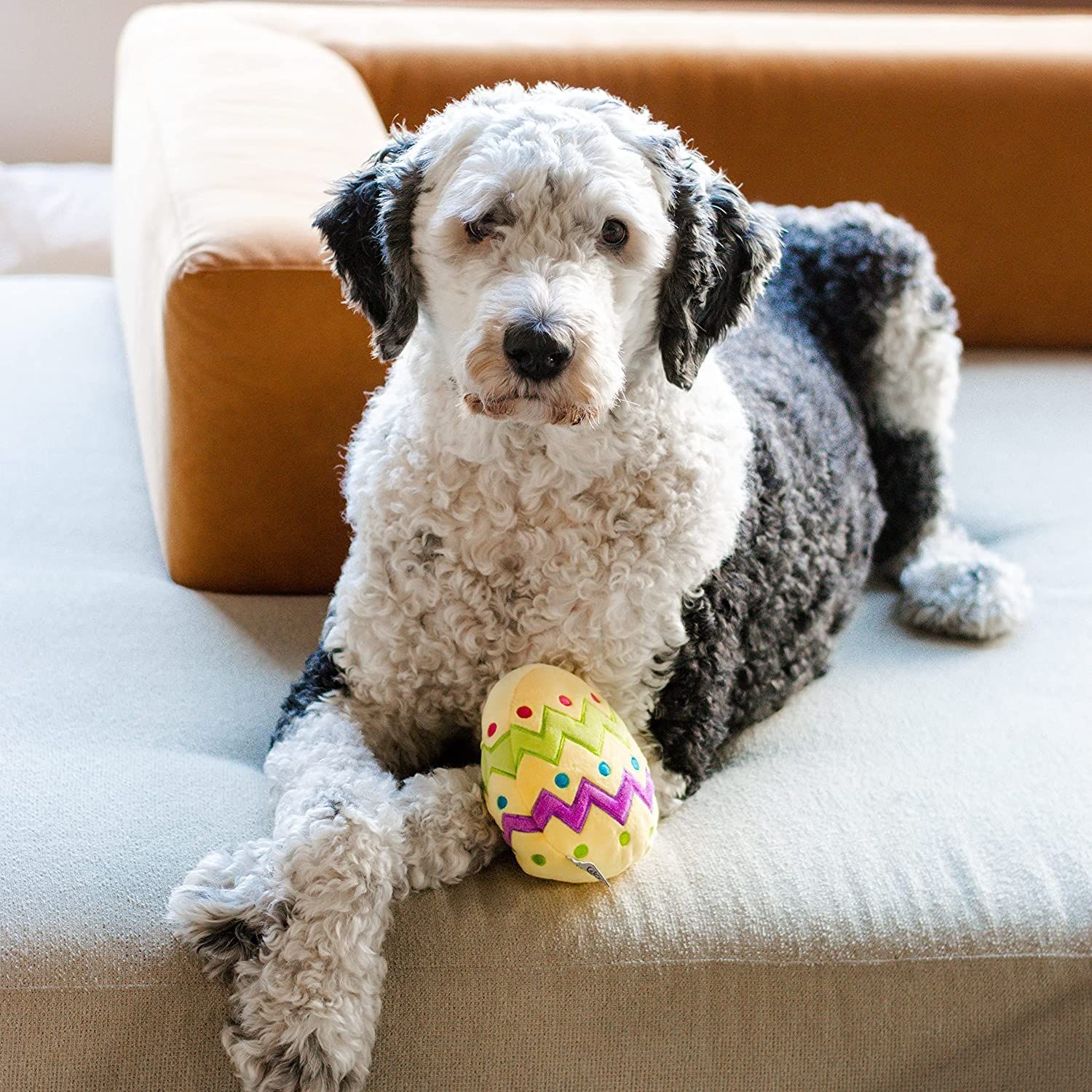 Midlee Easter Egg Dog Toy, Small (Yellow)