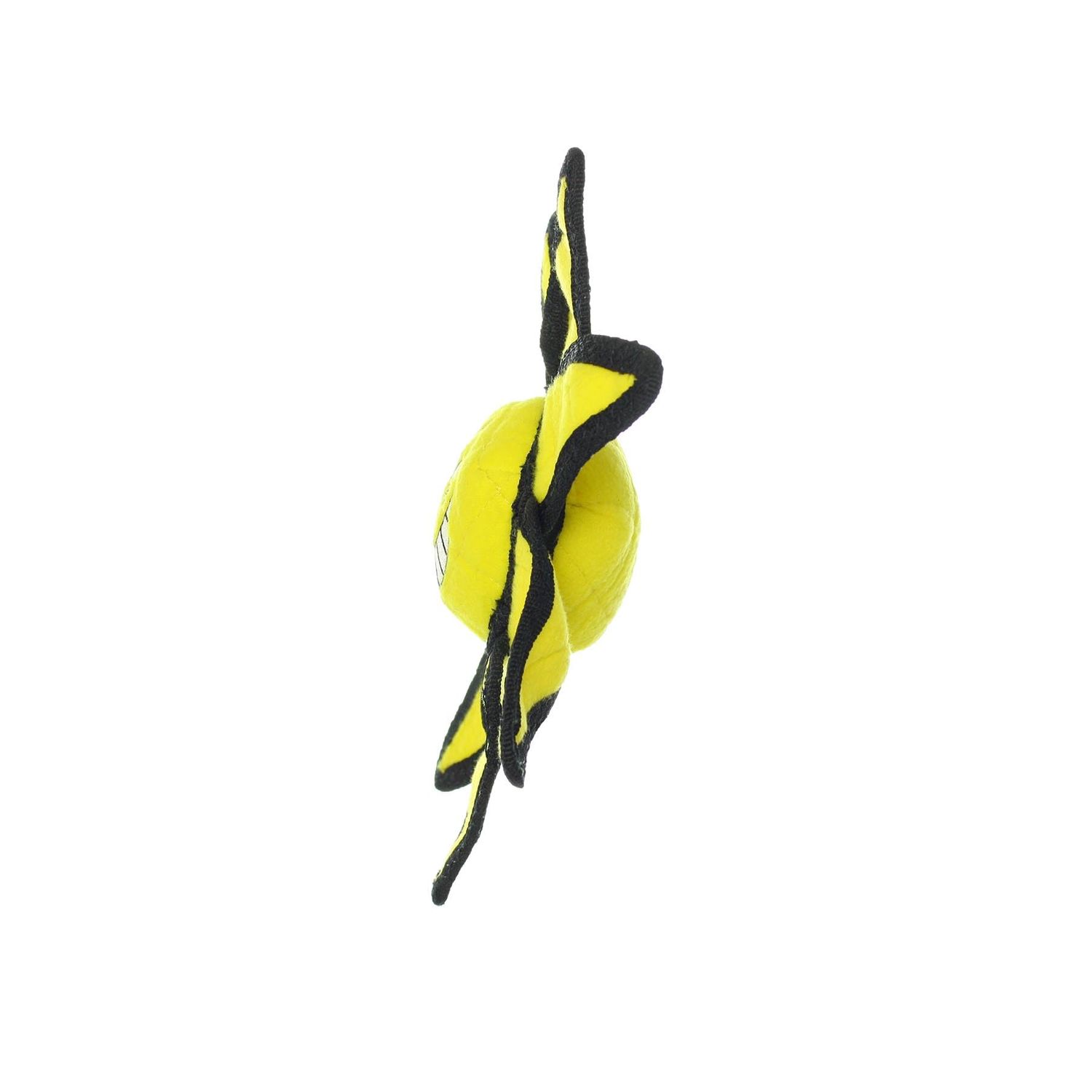 TUFFY - World's Tuffest Soft Dog Toy - Alien Ball Junior Yellow Sun- Squeakers-Multiple Layers. Made Durable, Strong & Tough. Interactive Play (Tug, Toss & Fetch). Machine Washable & Floats