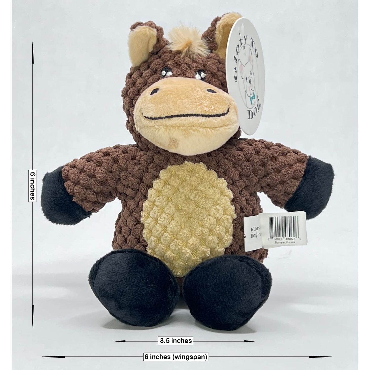 Glory To Dog Barnyard Horse Plush Small Dog Toy