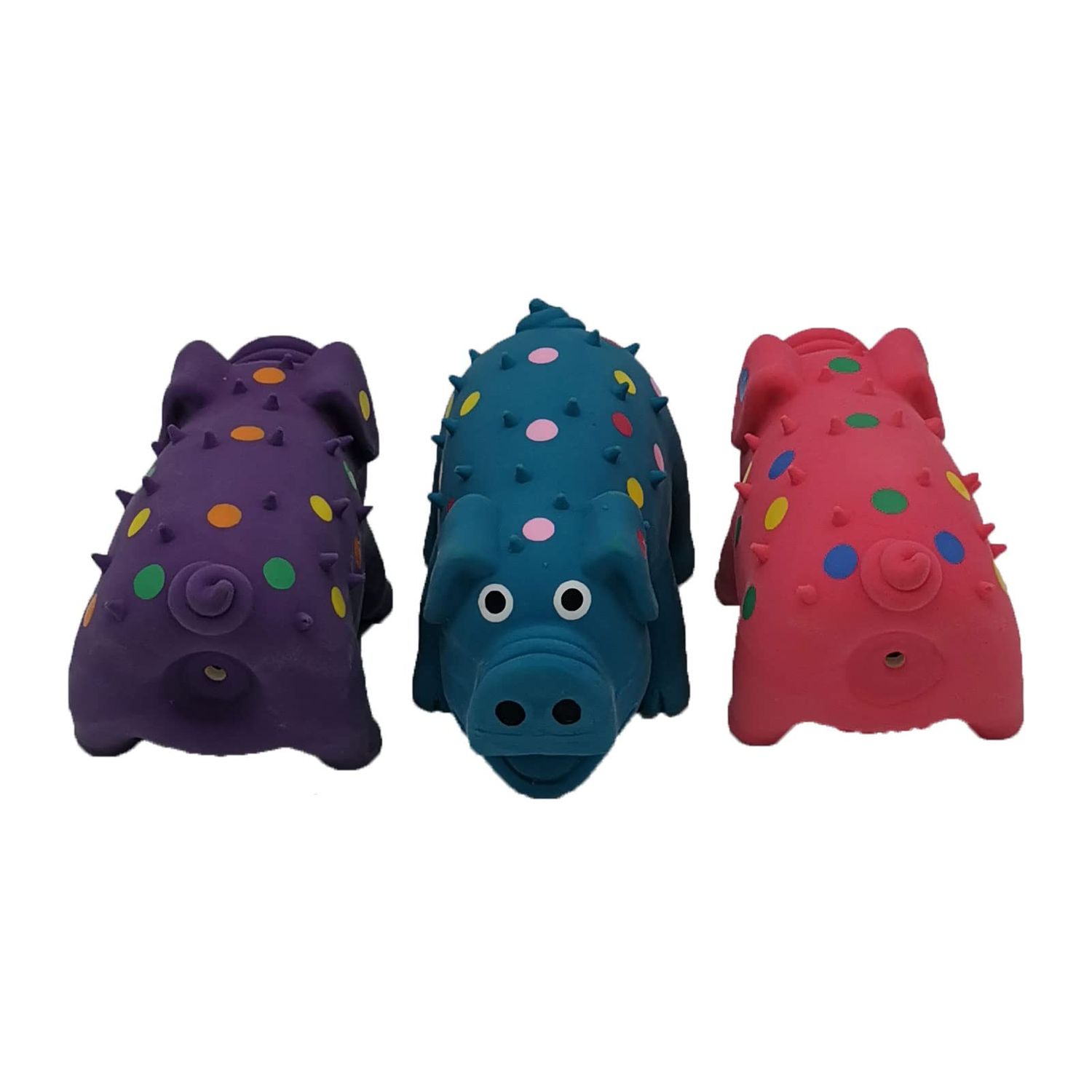 Hoiasem 3 Pack 4 Inch Mini Latex Dog Squeaky Toys Goblet Pig Dog Toy for Mimi Small Dogs