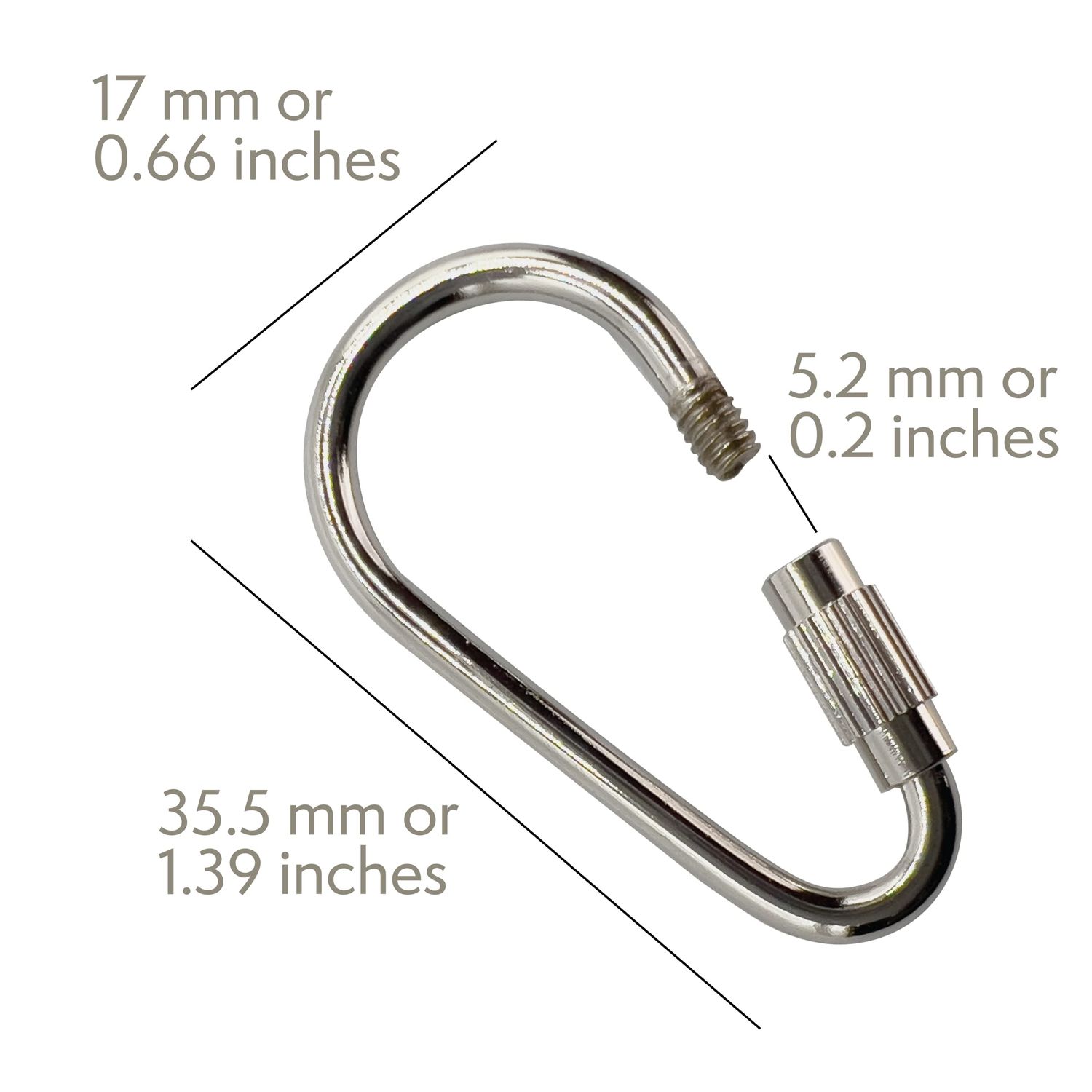 7010 Pk10 Nickel Plated 1 3/8 Inch Pear Toy Quick Link- Pear Shaped Pet Safe Bird Toy Hanging Links, Classic Design, Long Lasting, Shiny Finish, Hang All Types of Small Toys