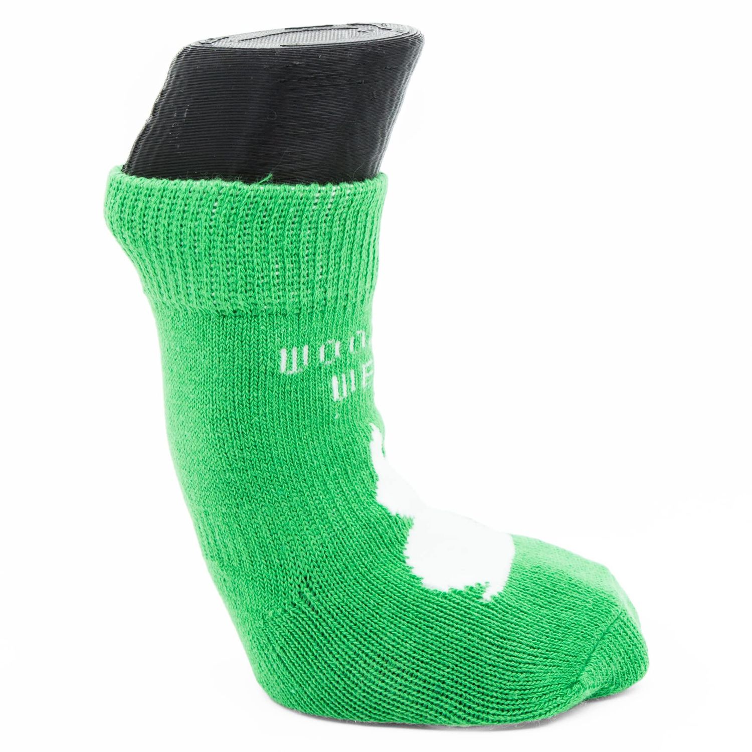 Woodrow Wear, Power Paws Original Dog Socks, Green with a White Bunny, XL, Fits 95-130 pounds