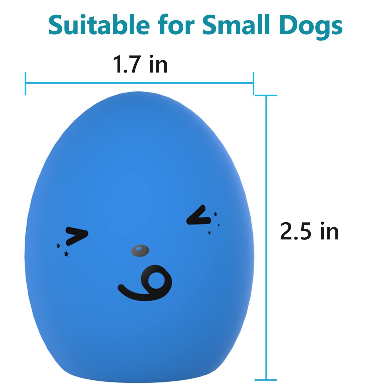 SCHITEC Squeaky Dog Toys, [8 Pack] Latex Squeak Dog Ball for Small Pets & Puppies, 2.3” Soft Rubber Bouncy Interactive Fetch Balls