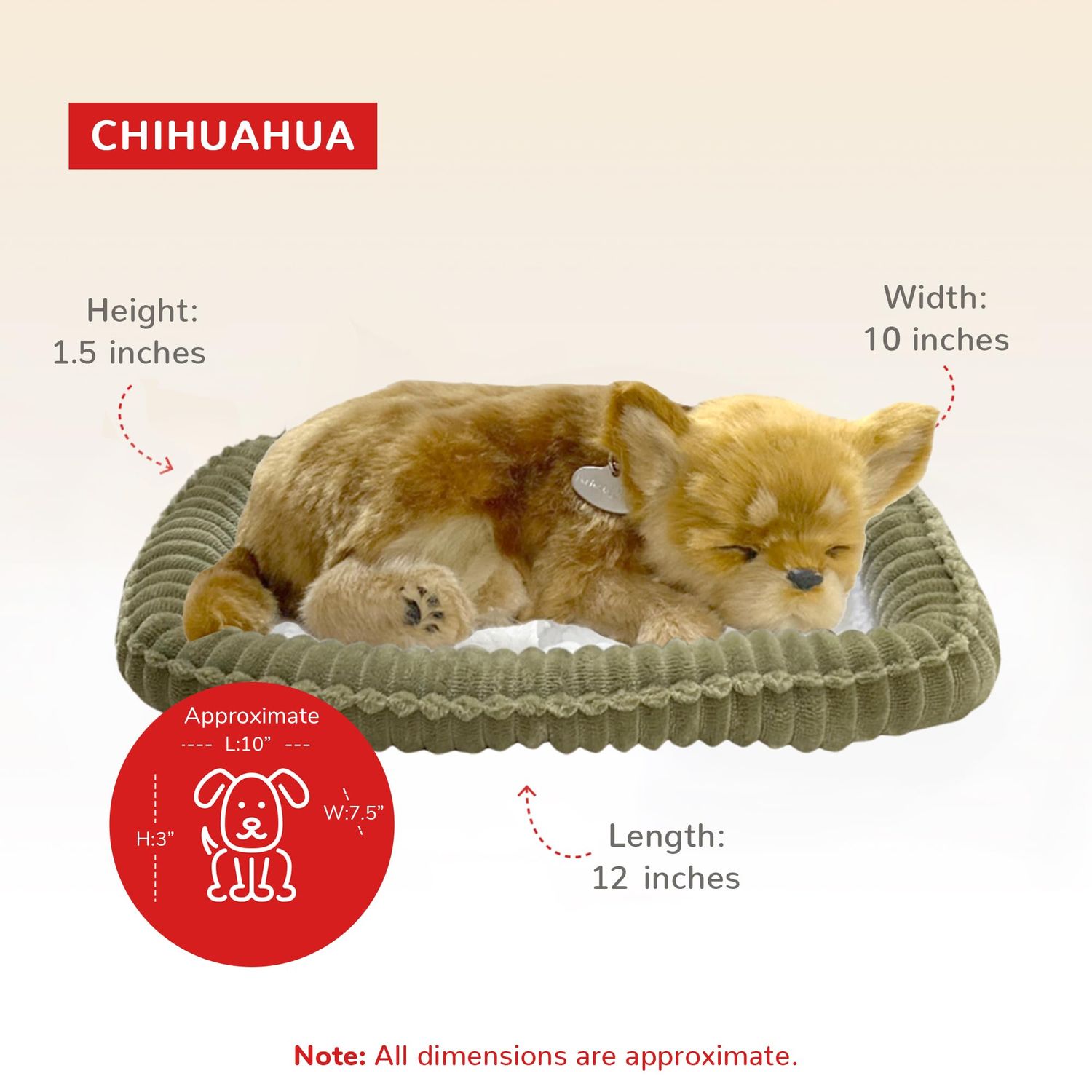 Original Petzzz - Chihuahua, Dog Toys for Kids and Elderly, Realistic Dog Stuffed Animals, Battery-Operated Stuffed Dog, Companion Interactive Pets with Synthetic Fur