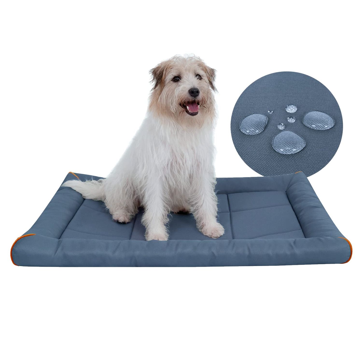 Miguel Oxford 900D Outdoor Waterproof Dog Bed for Metal Dog Crates Water-Resistant All Weather Pet Mat Durable Easy Wipe Clean Travel Indoor Outdoor Puppy Cat Crate Bed 30inch, Blue