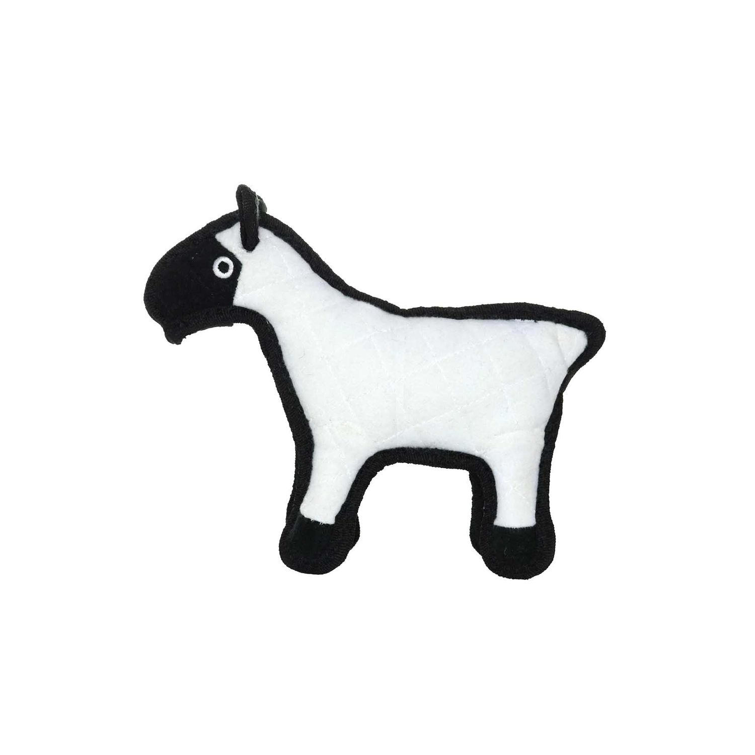 TUFFY - World's Tuffest Soft Dog Toy - Barnyard Sheep -Squeakers - Multiple Layers. Made Durable, Strong & Tough. Interactive Play (Tug, Toss & Fetch). Machine Washable & Floats. (Junior)